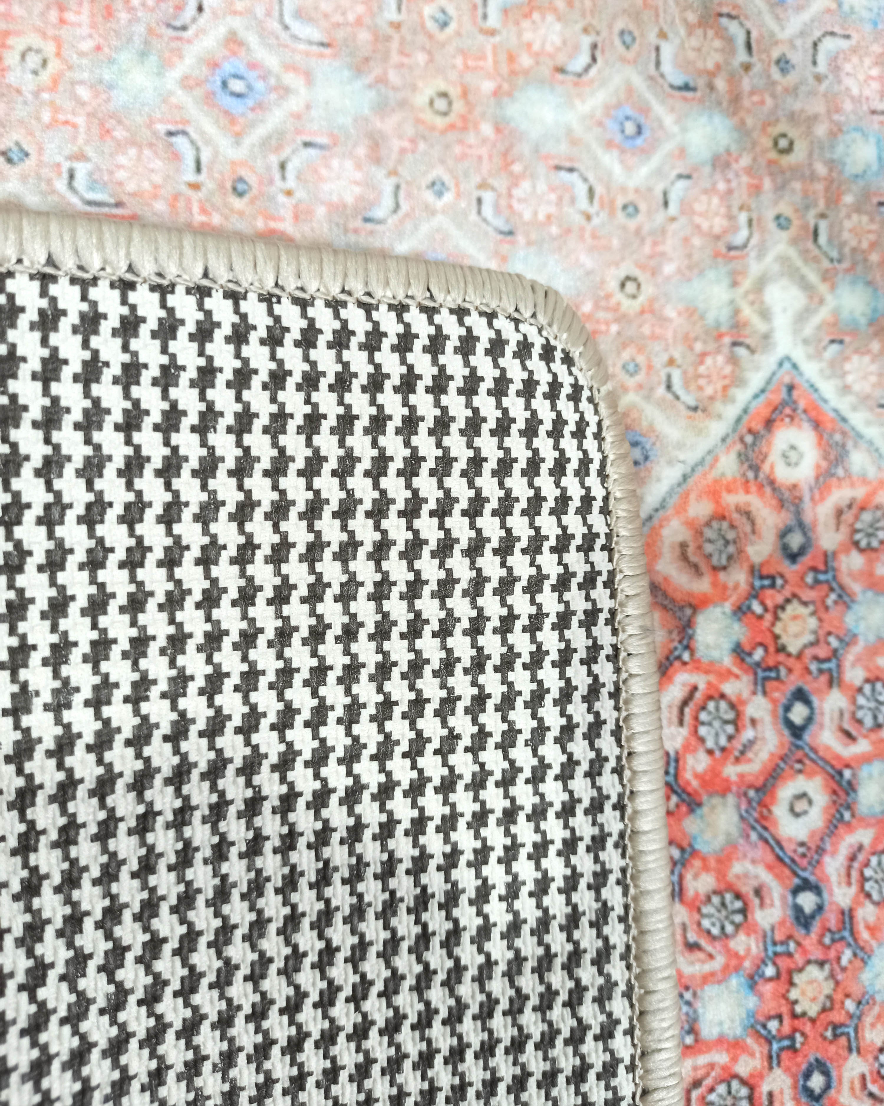 Kashan Faded Orange Blue Persian 2x3 Rug