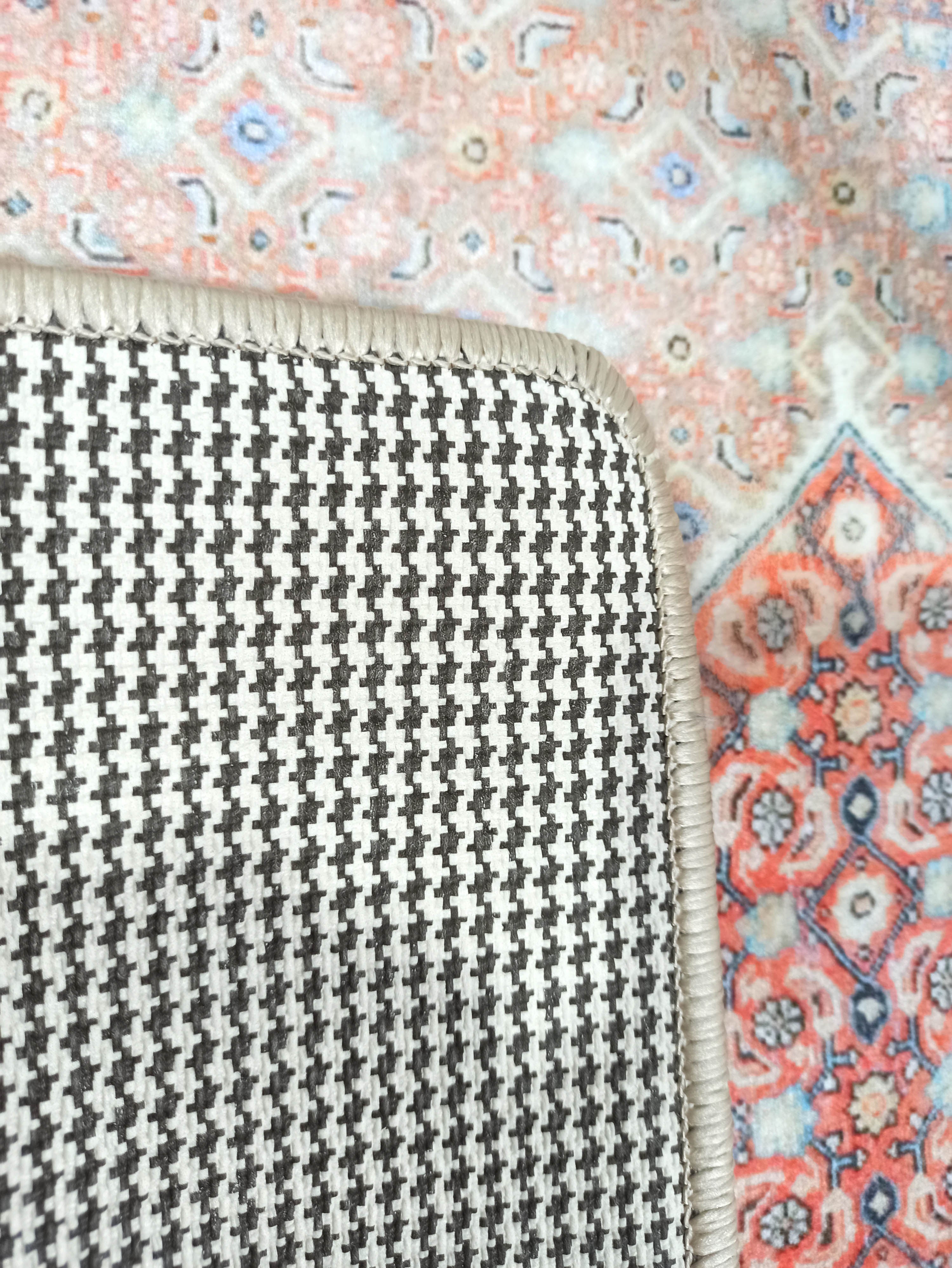 Kashan Faded Orange Blue Persian 2x3 Rug