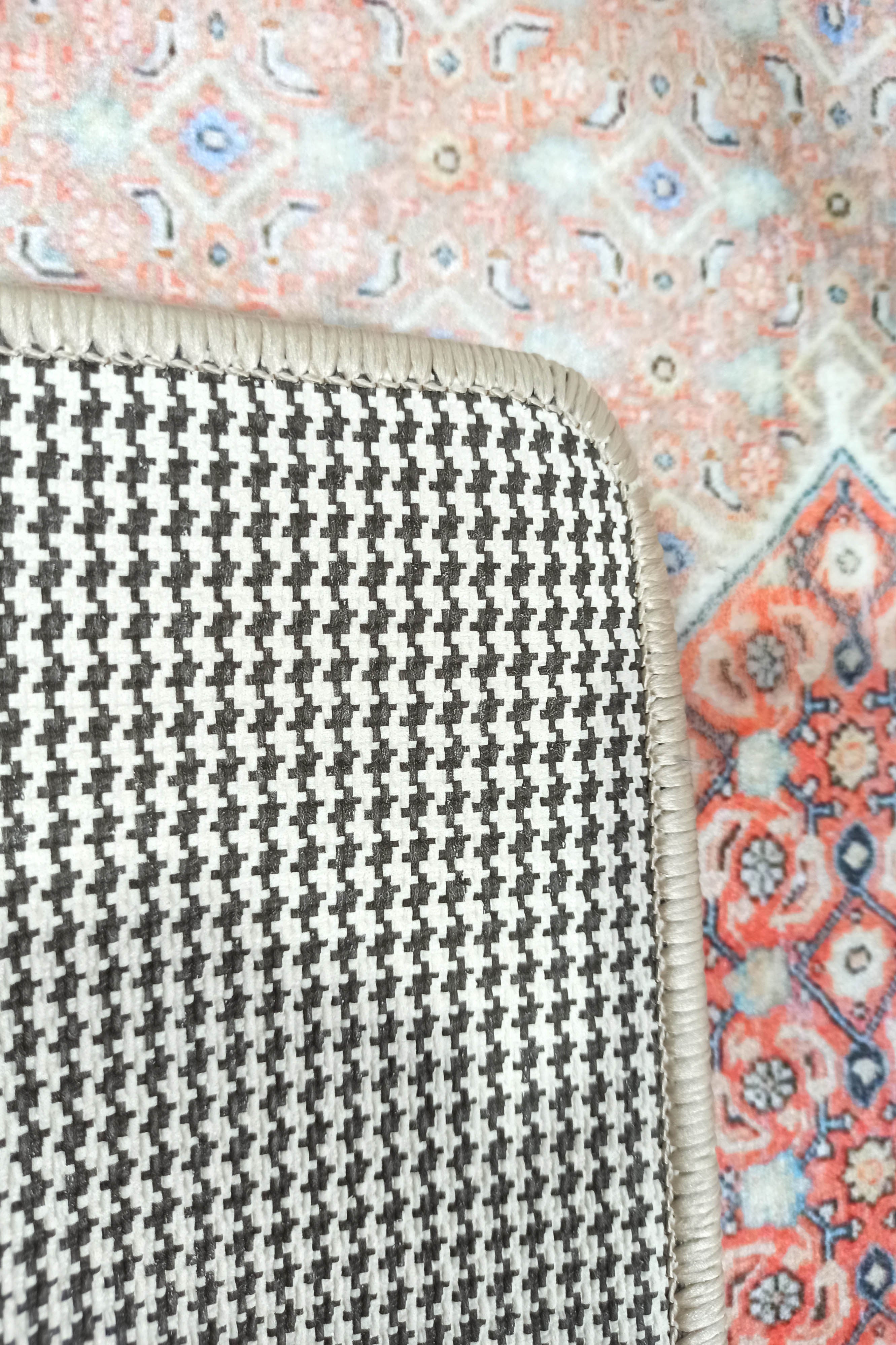 Kashan Faded Orange Blue Persian 2x3 Rug