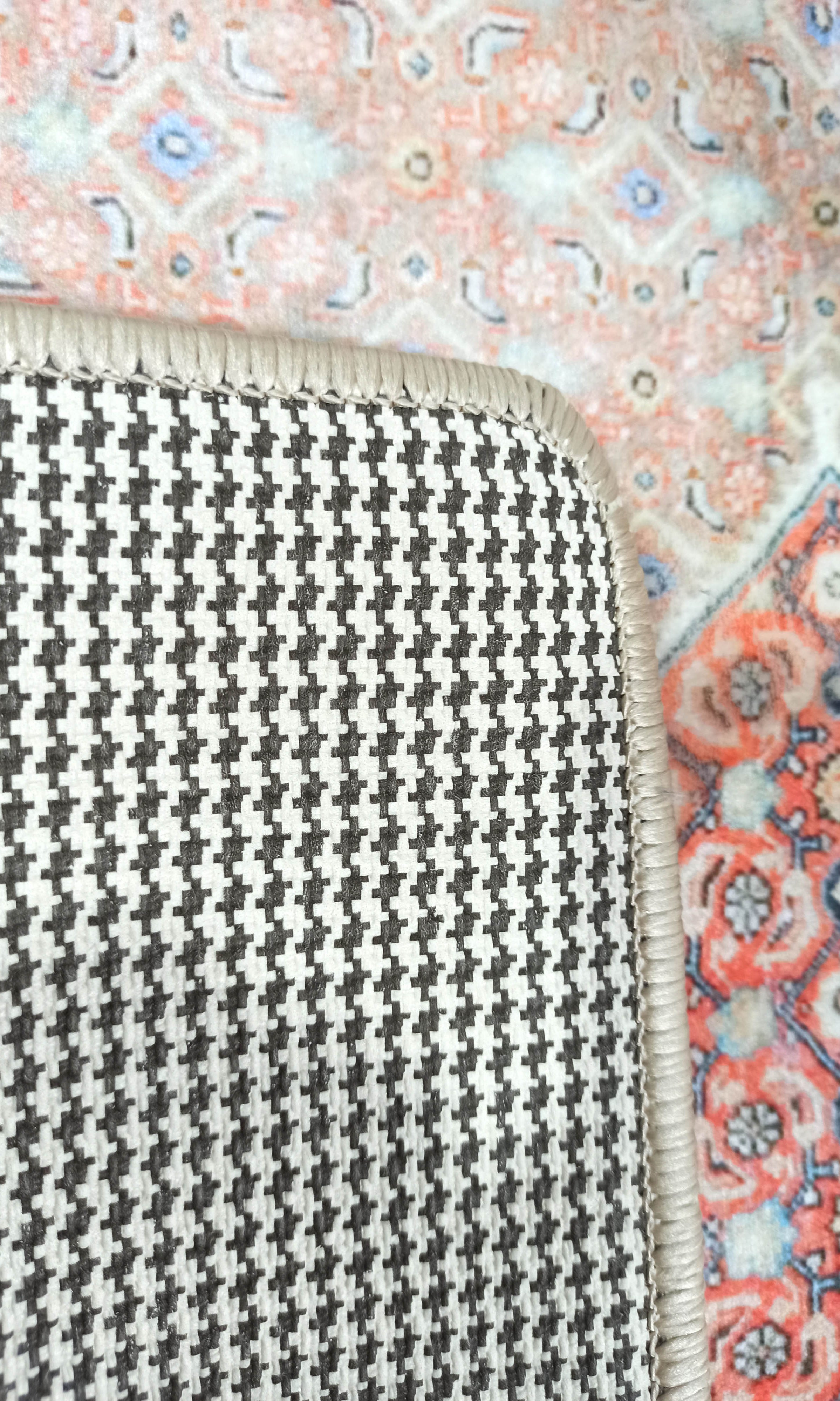 Kashan Faded Orange Blue Persian 2x3 Rug