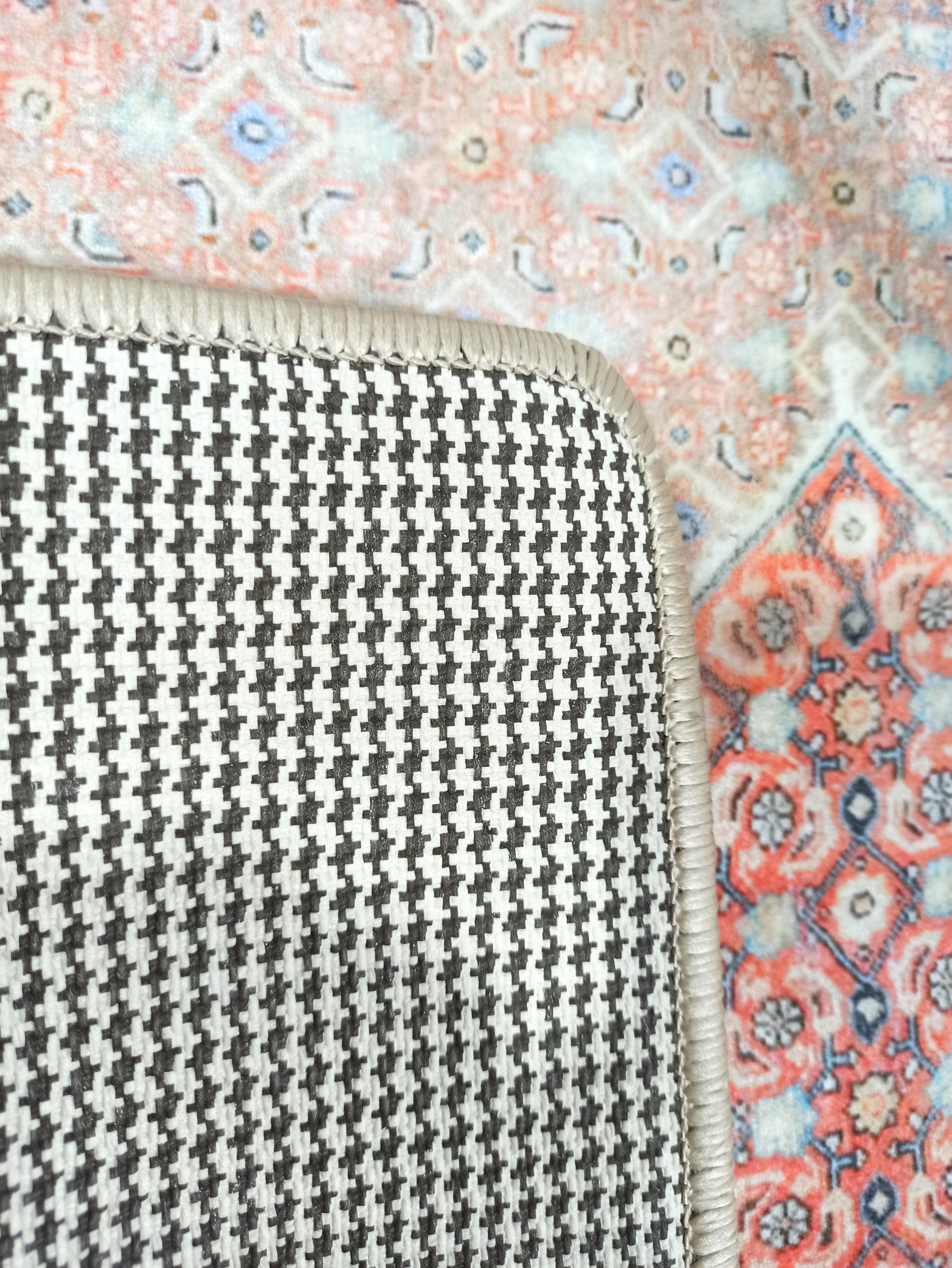 Kashan Faded Orange Blue Persian 2x3 Rug