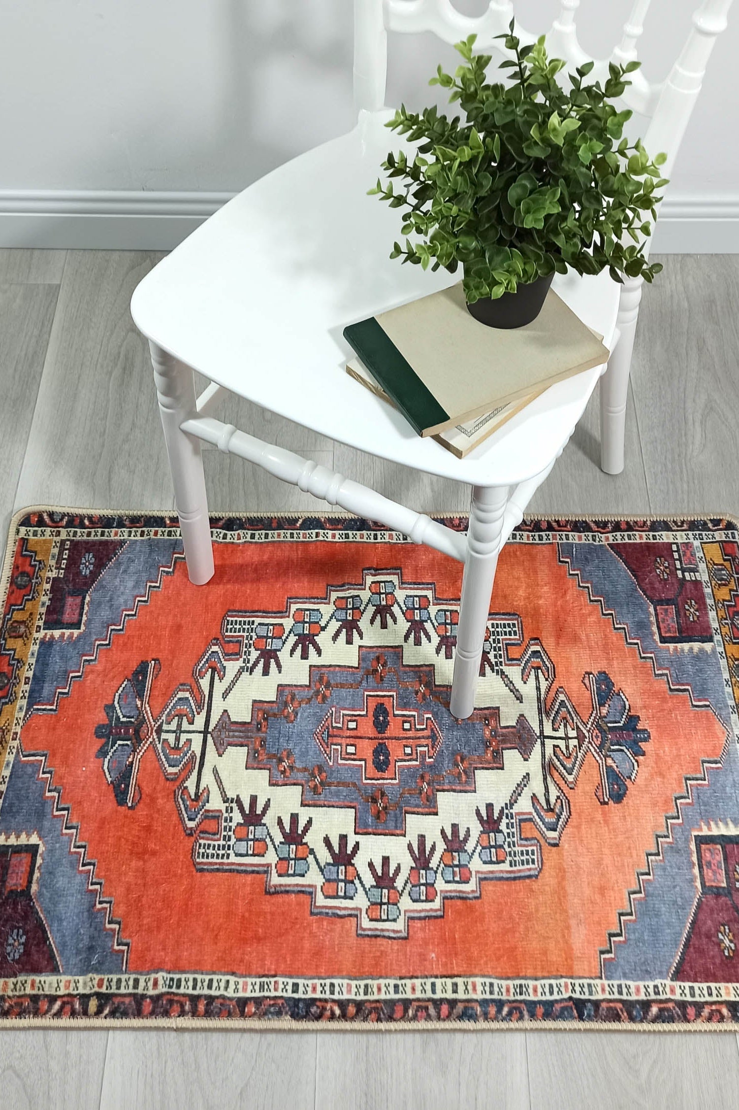 Kaci Brunt Orange Coral Turkish 2x3 Rug