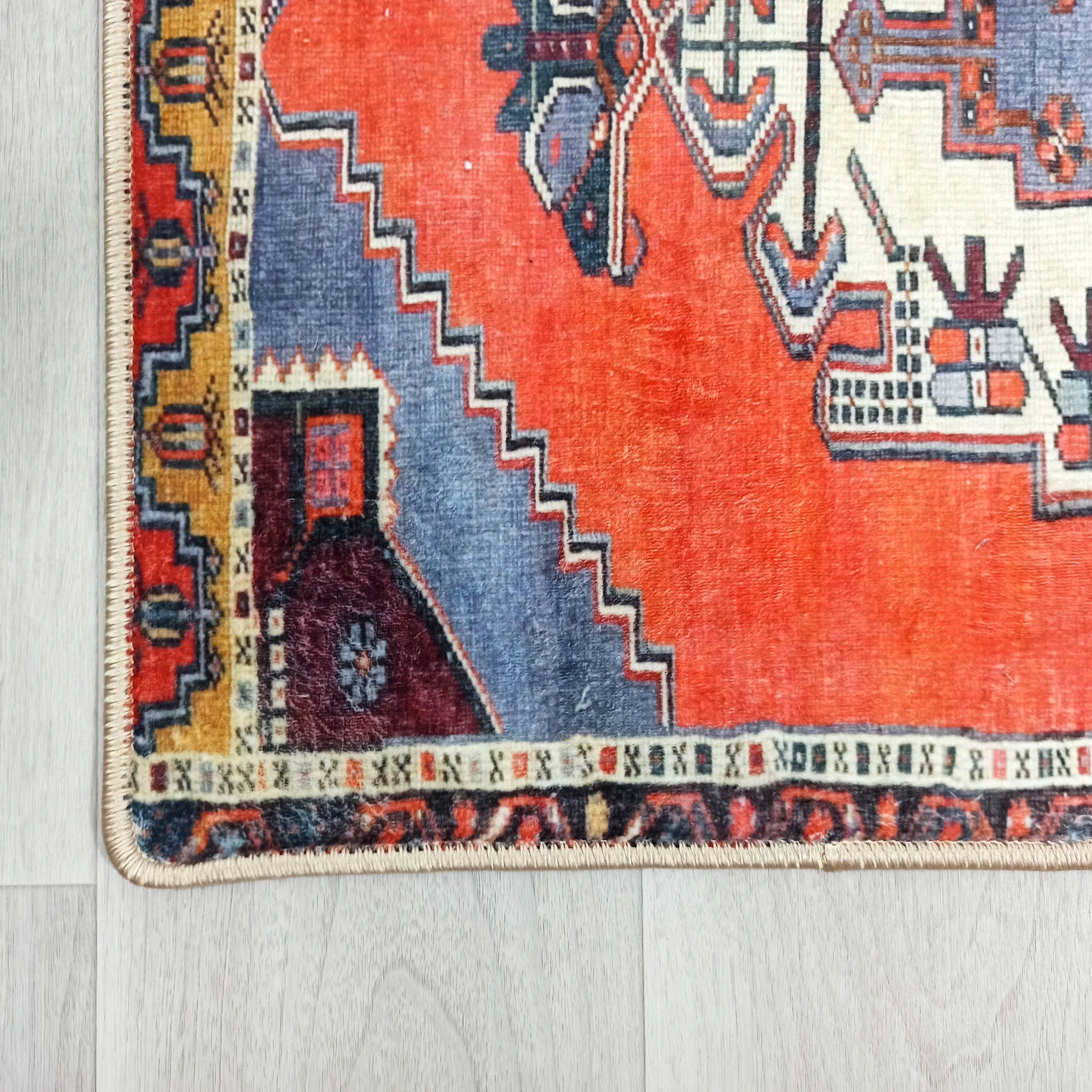 Kaci Brunt Orange Coral Turkish 2x3 Rug