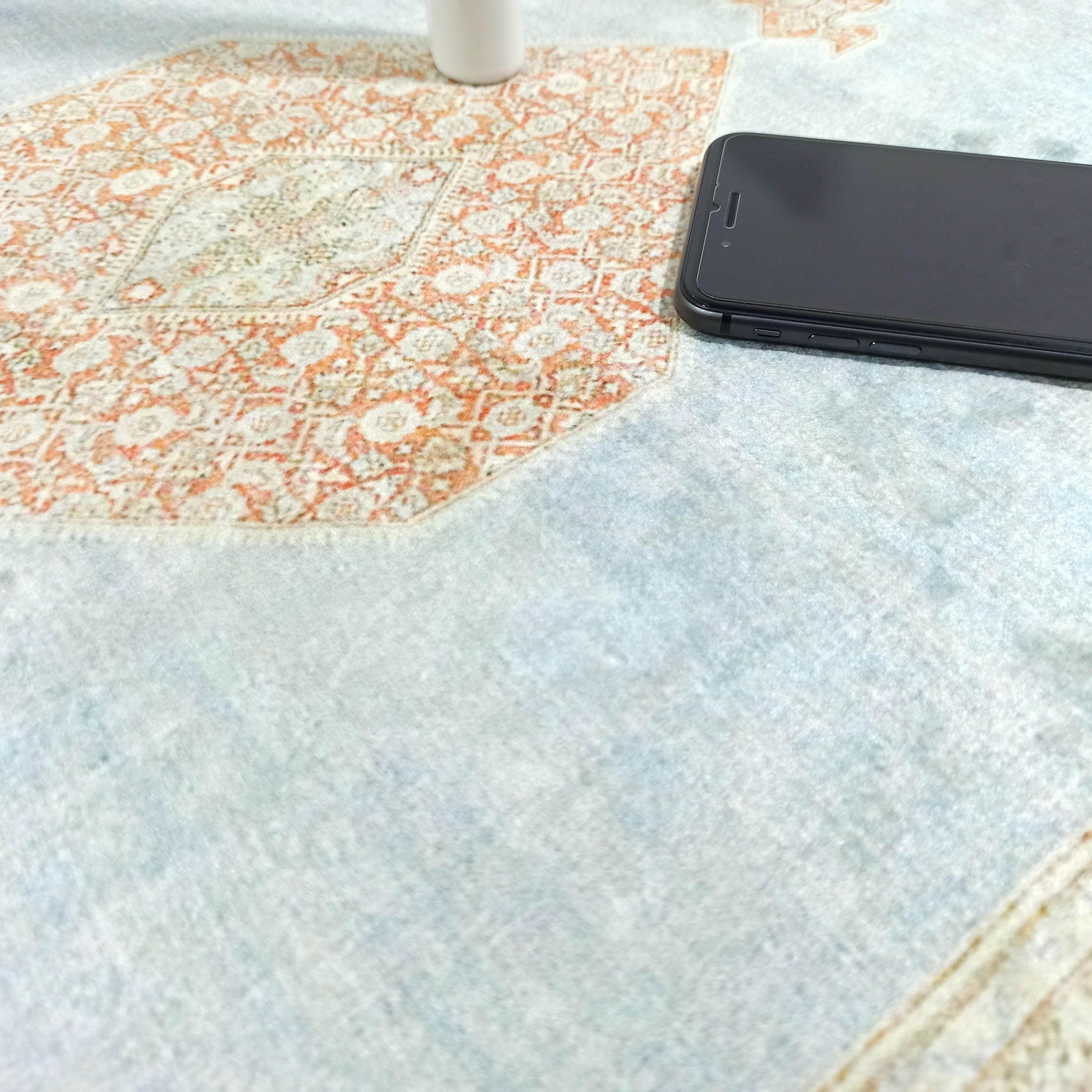 Amelia Natural Rust Blue Beige Vintage Persian 2x3 Rug