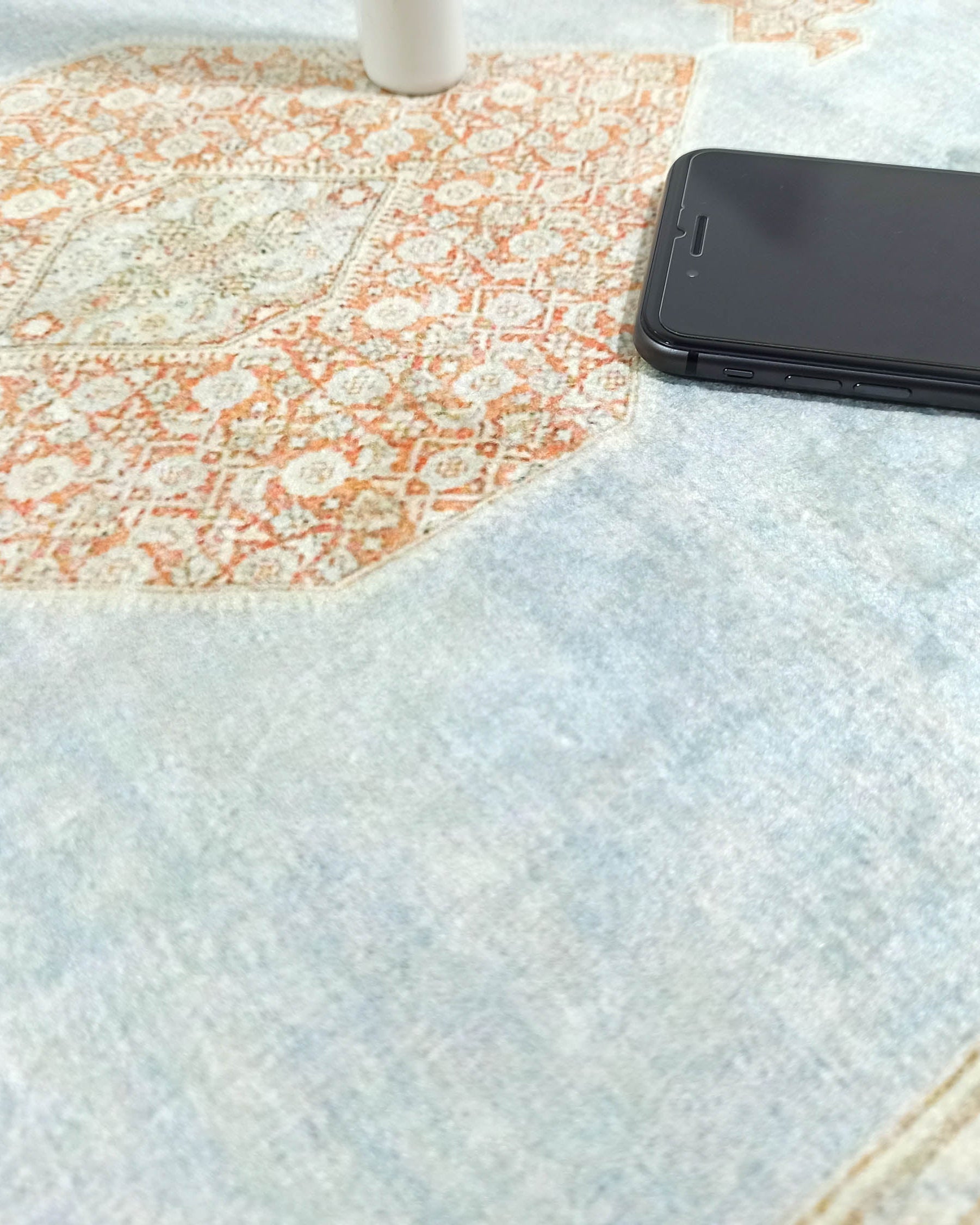 Amelia Natural Rust Blue Beige Vintage Persian 2x3 Rug