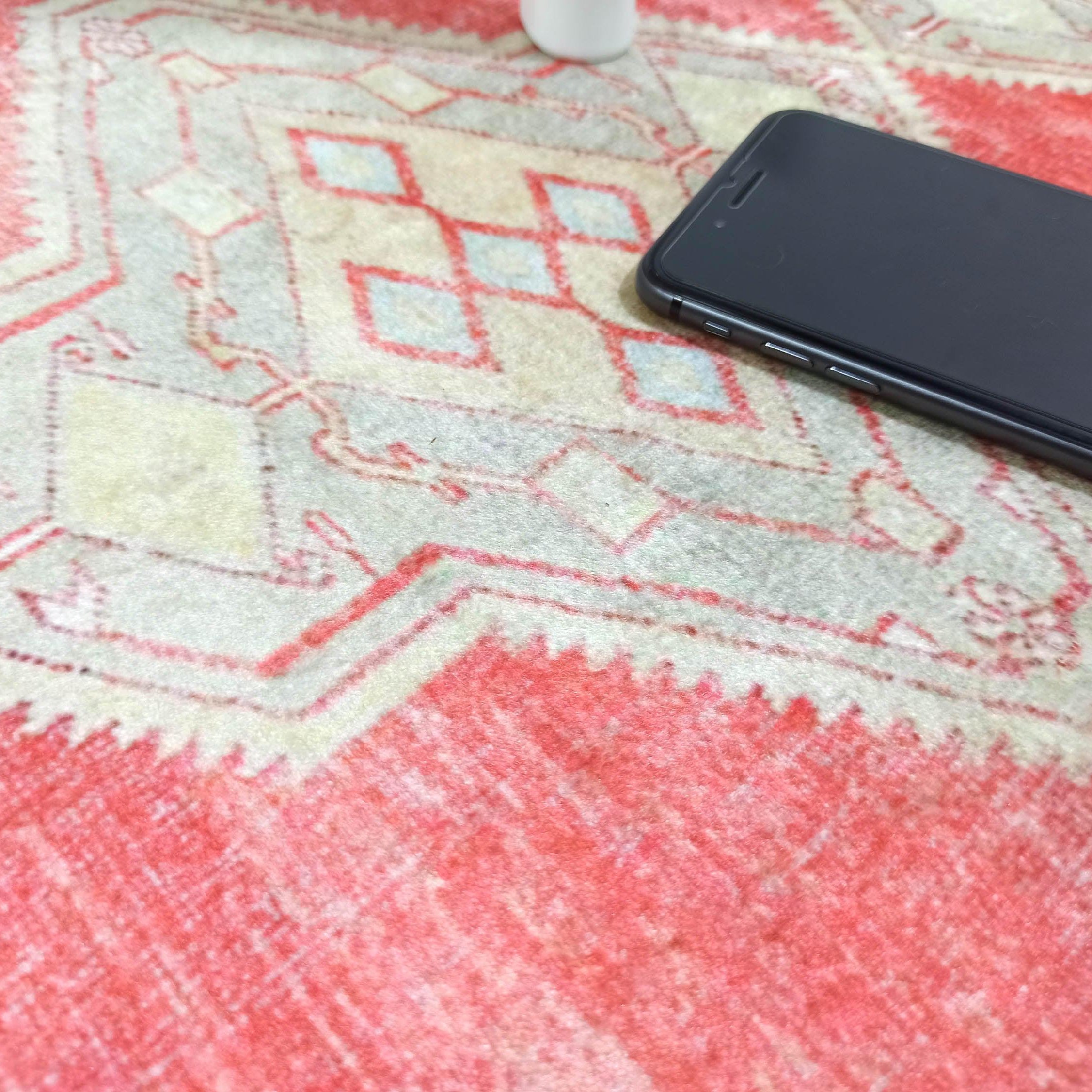 Coraline Distressed Coral Beige Turkish 2x3 Rug