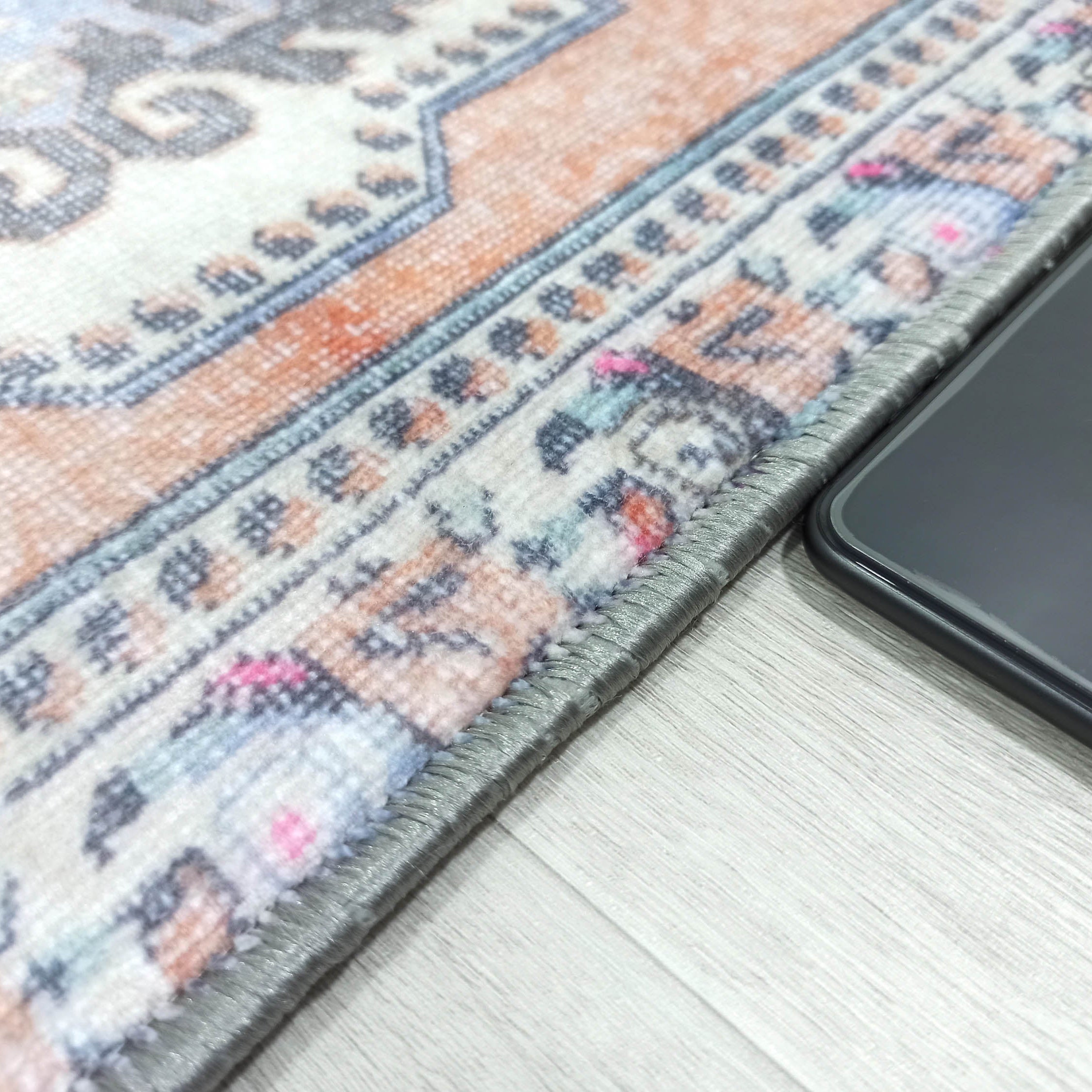 Efion Faded Orange Lavender Turkish 2x3 Rug