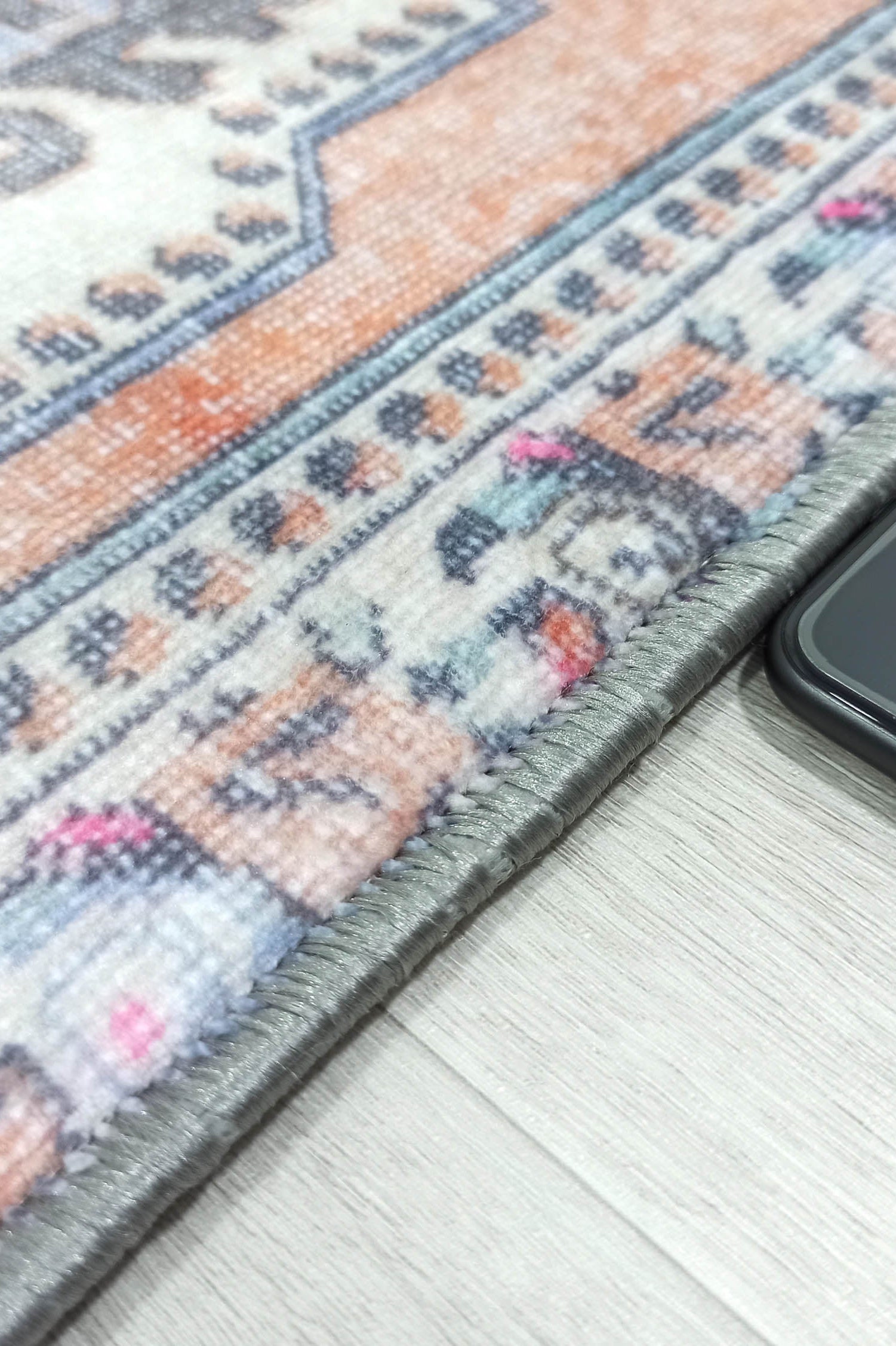 Efion Faded Orange Lavender Turkish 2x3 Rug