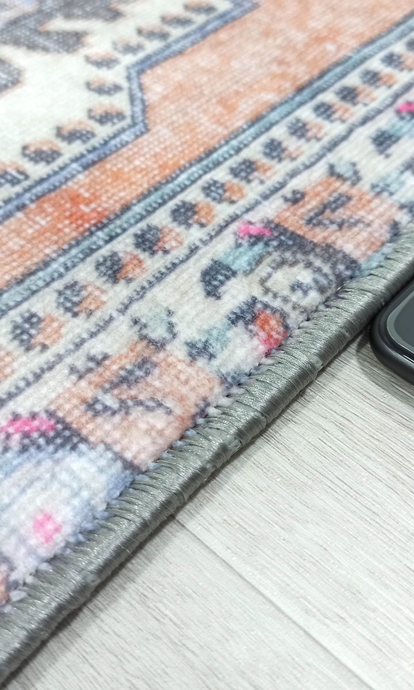 Efion Faded Orange Lavender Turkish 2x3 Rug