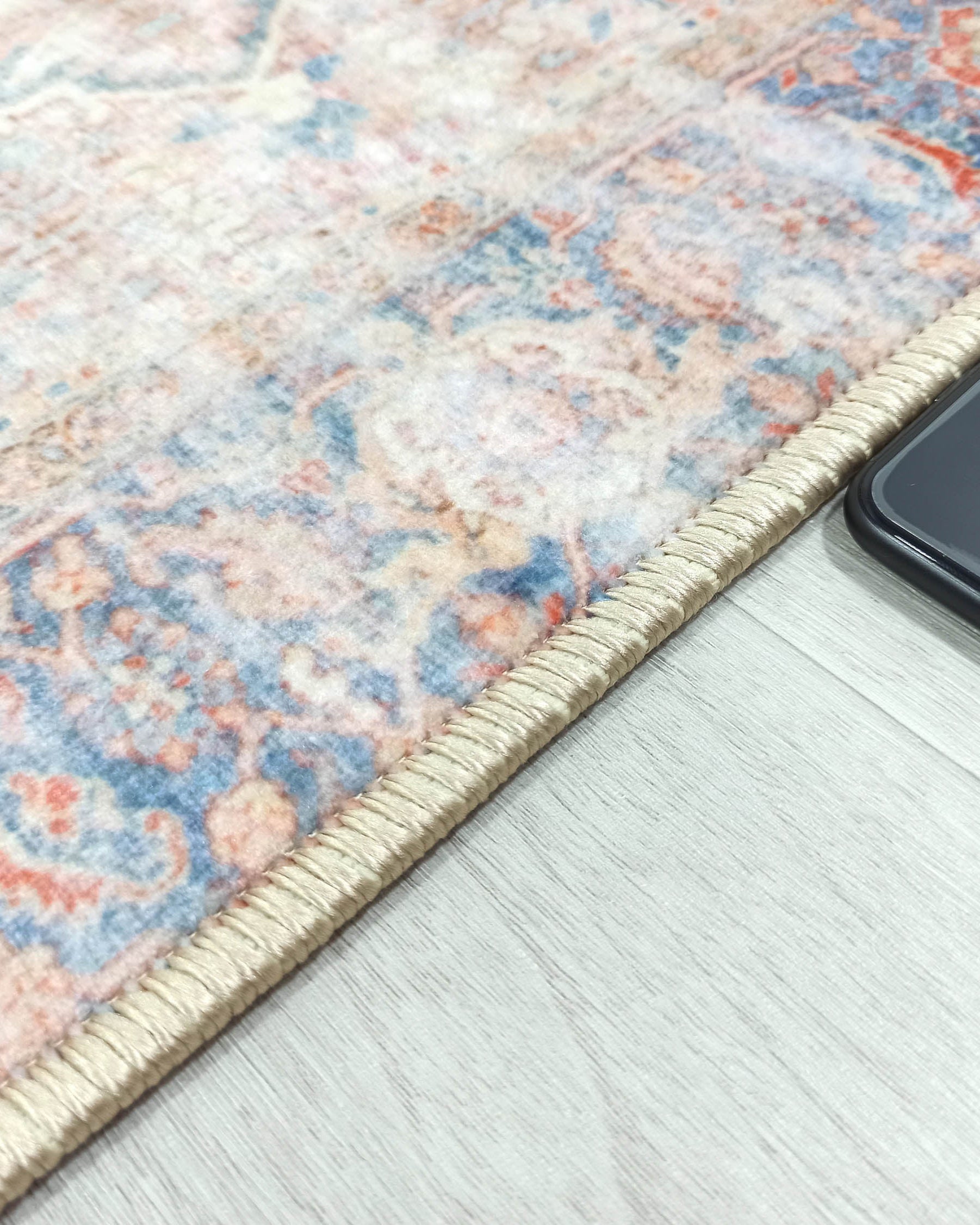 Eliza Faded Red Orange Blue Turkish 2x3 Rug