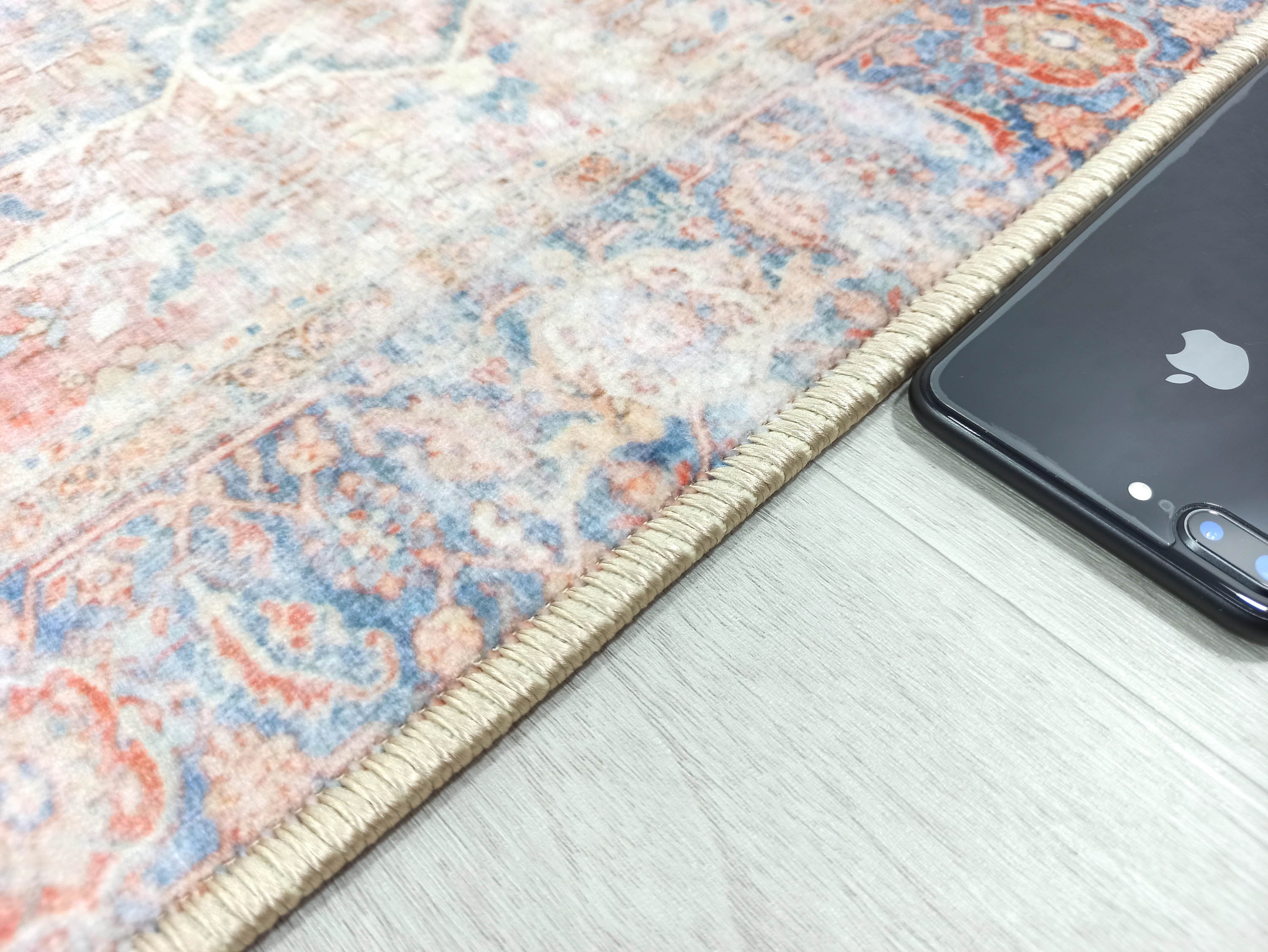 Eliza Faded Red Orange Blue Turkish 2x3 Rug