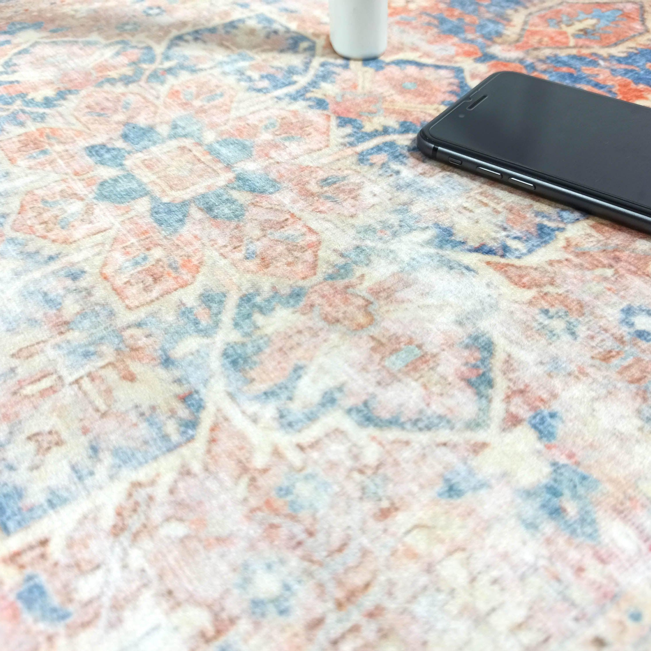 Eliza Faded Red Orange Blue Turkish 2x3 Rug