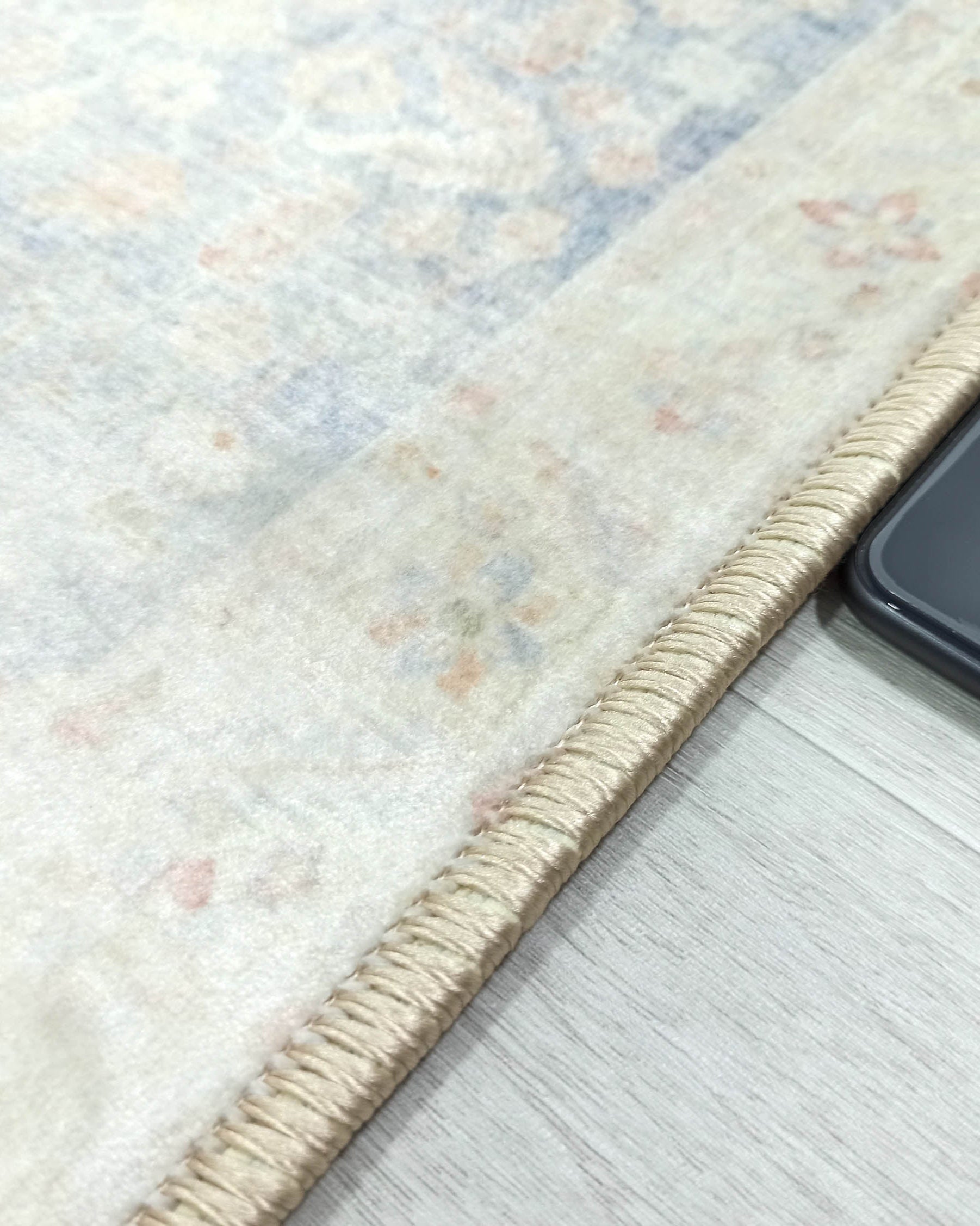 Londyn Neutral Faded Navy Blue Oushak Small 2x3 Rug