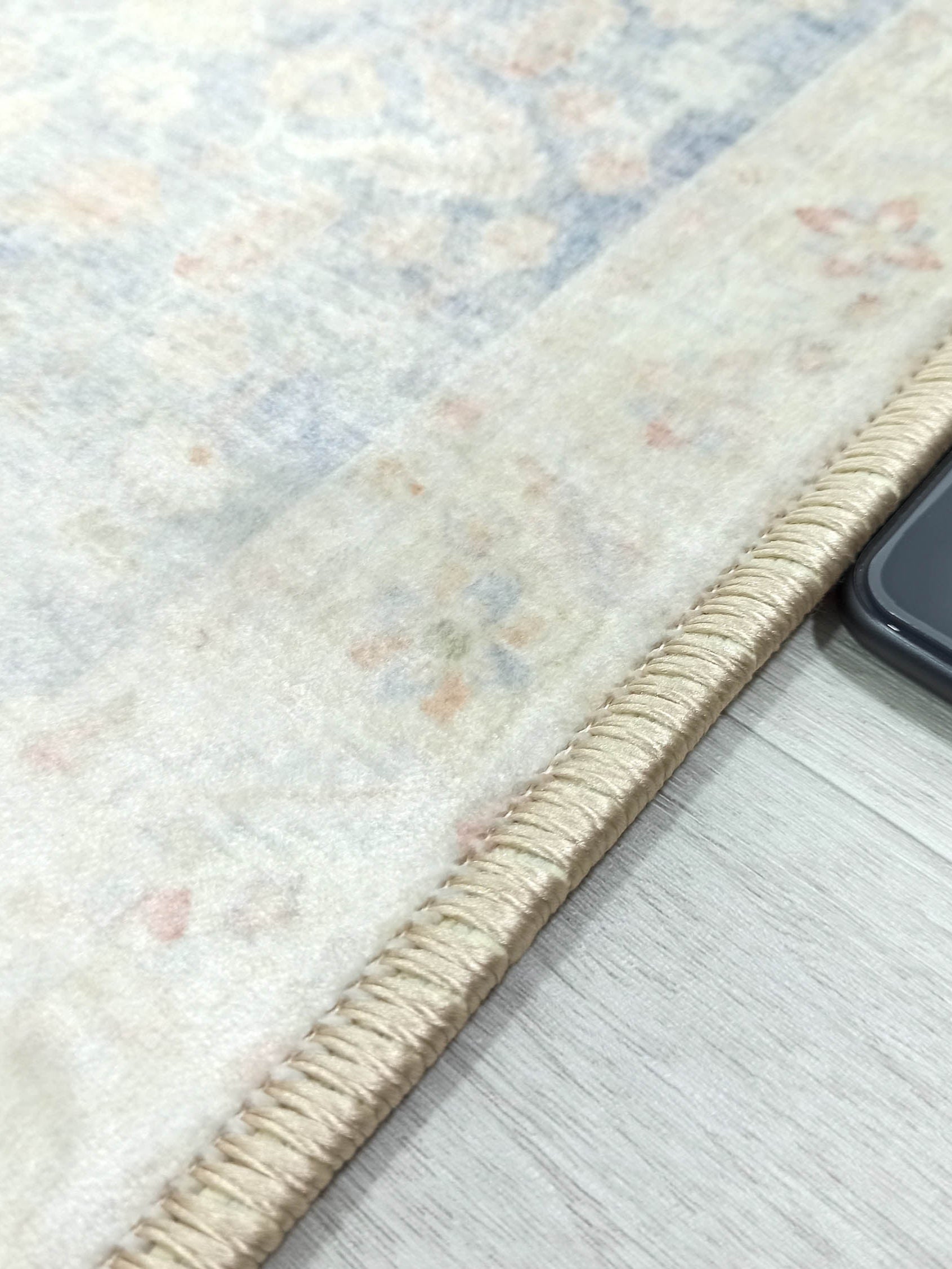 Londyn Neutral Faded Navy Blue Oushak Small 2x3 Rug