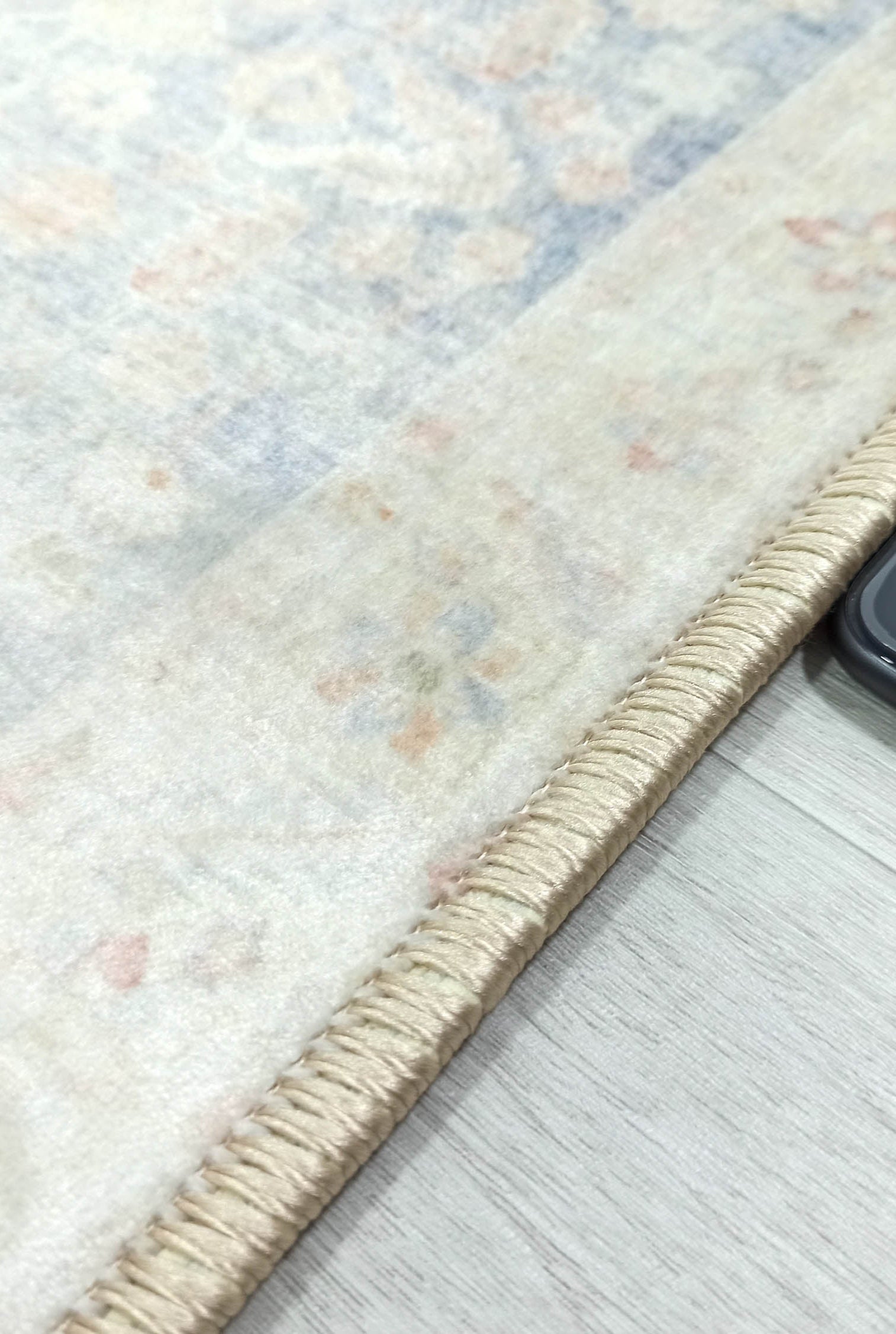 Londyn Neutral Faded Navy Blue Oushak Small 2x3 Rug