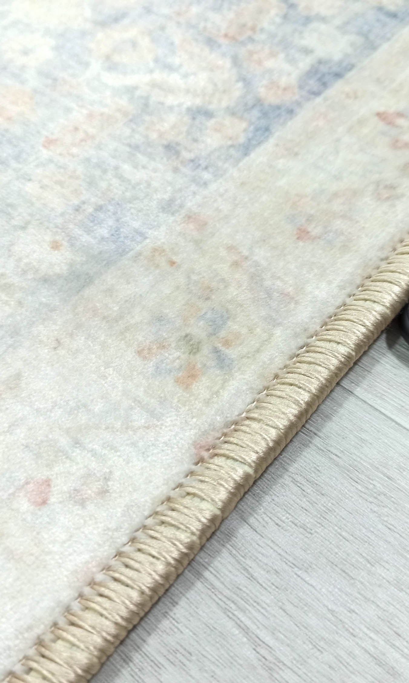 Londyn Neutral Faded Navy Blue Oushak Small 2x3 Rug