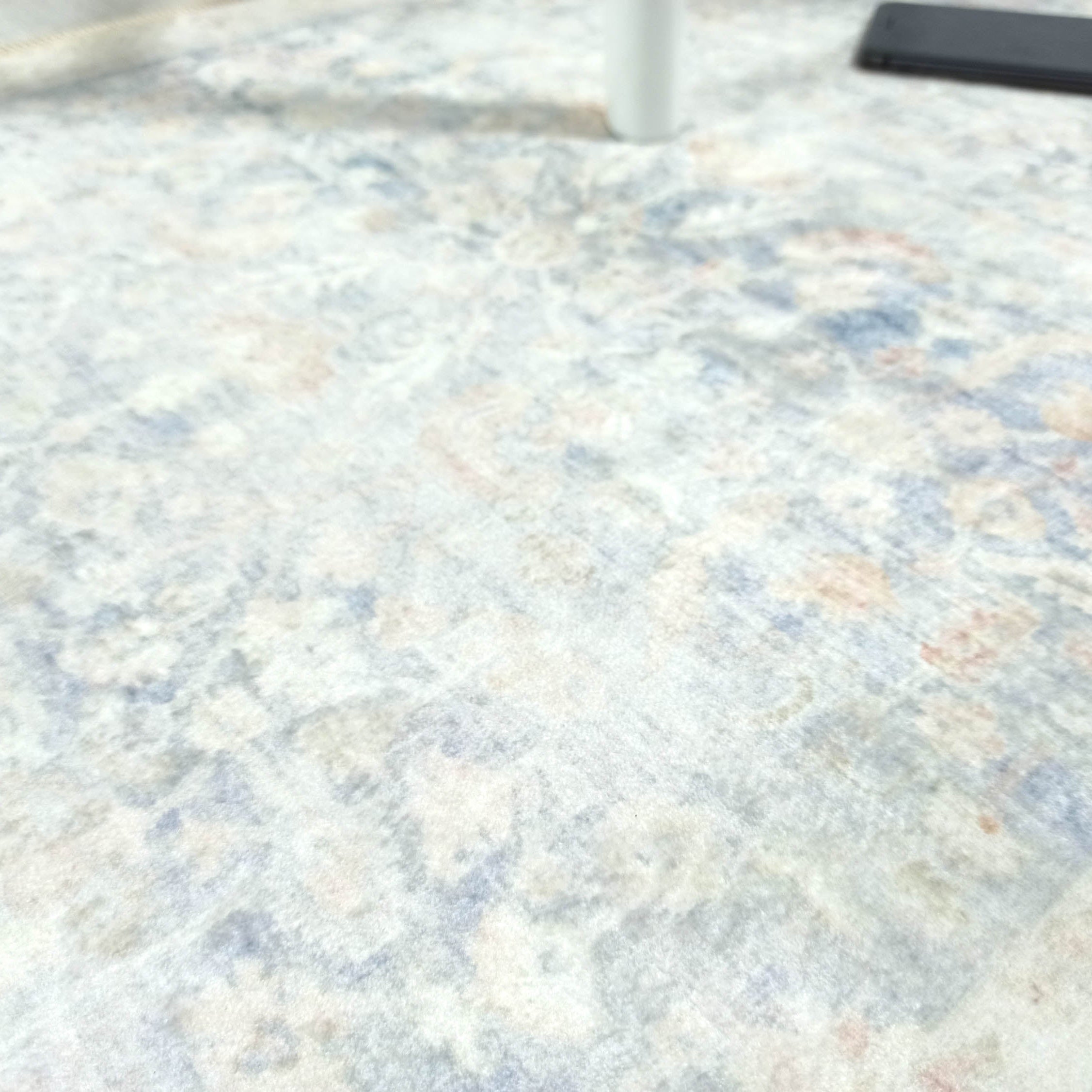 Londyn Neutral Faded Navy Blue Oushak Small 2x3 Rug