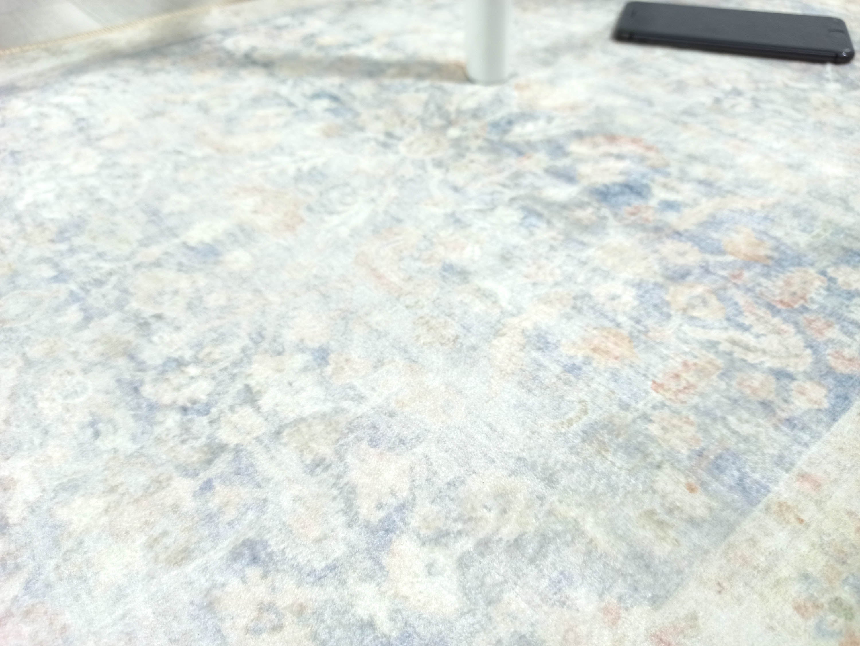 Londyn Neutral Faded Navy Blue Oushak Small 2x3 Rug