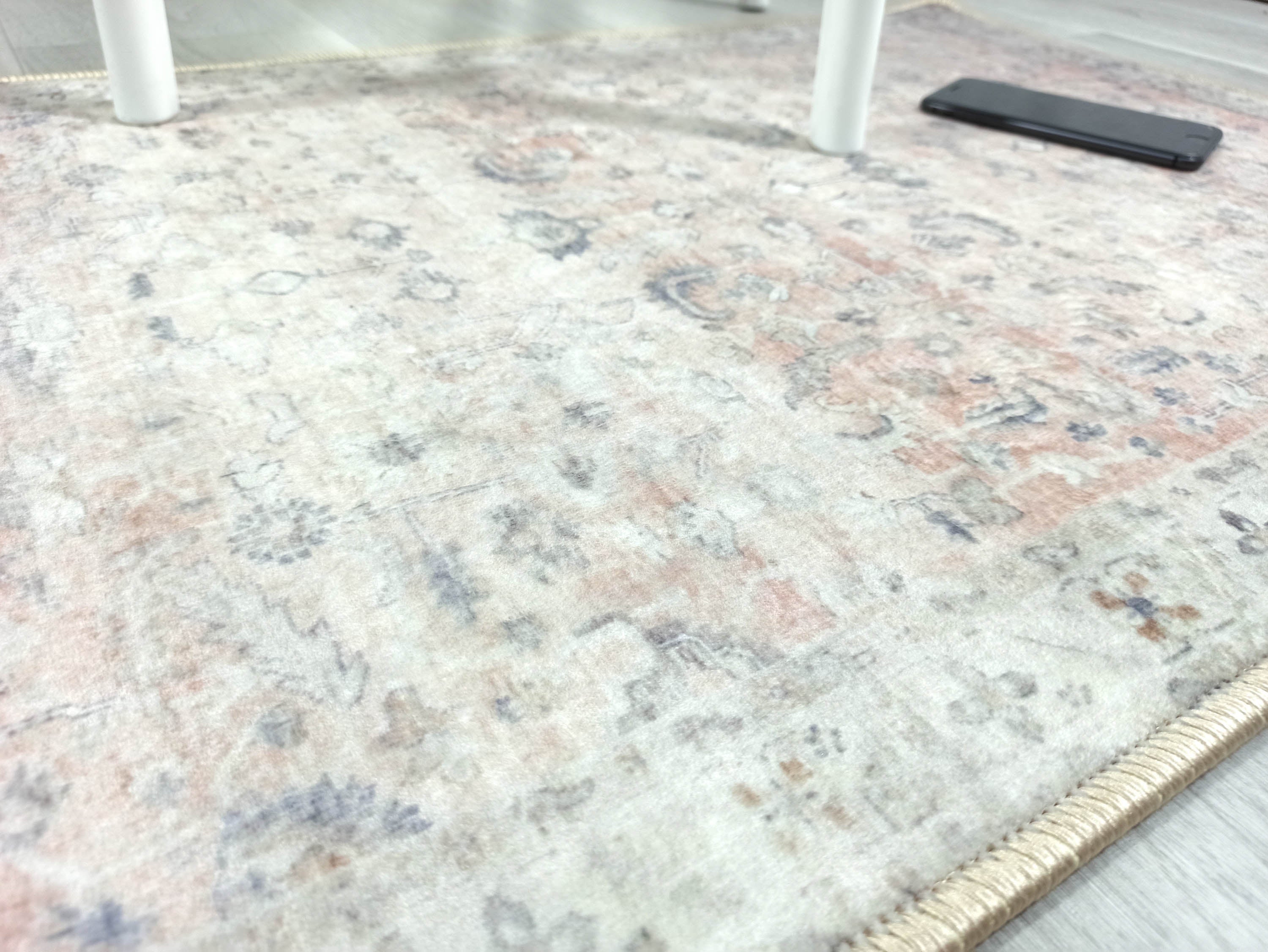 Azalea Neutral Beige Blush Orange Oushak 2x3 Rug