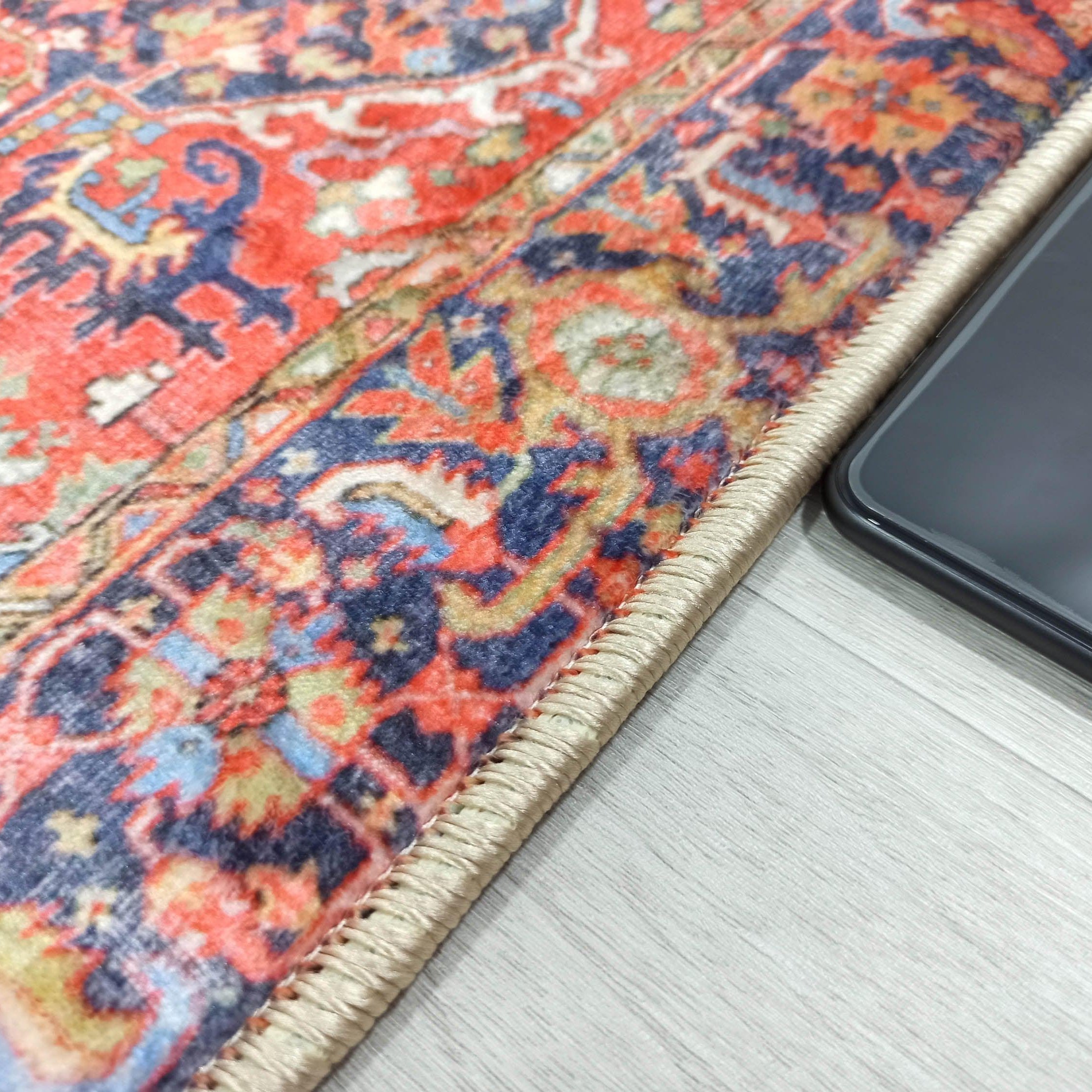 Eliana Red Navy Blue Turkish 2x3 Rug