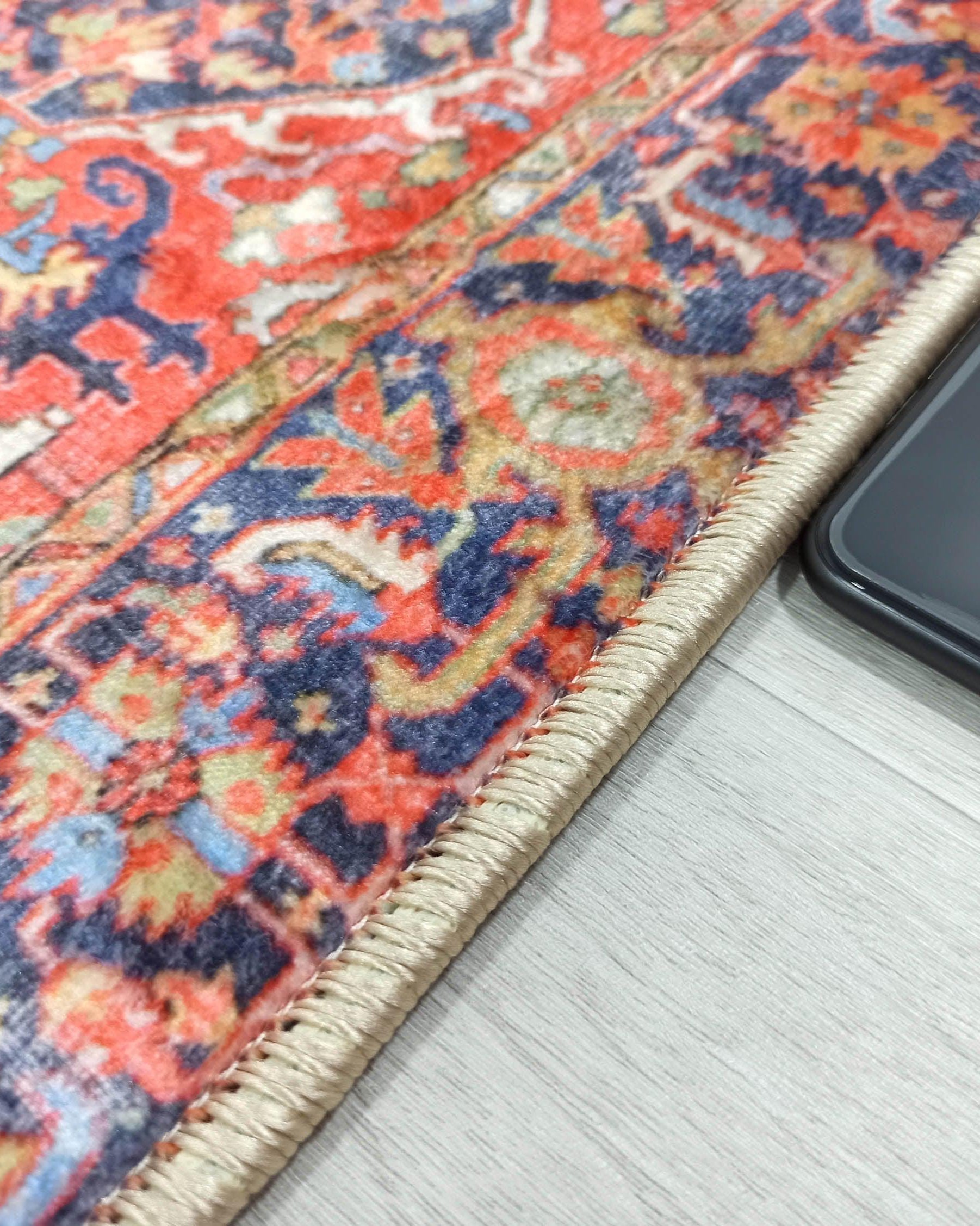 Eliana Red Navy Blue Turkish 2x3 Rug