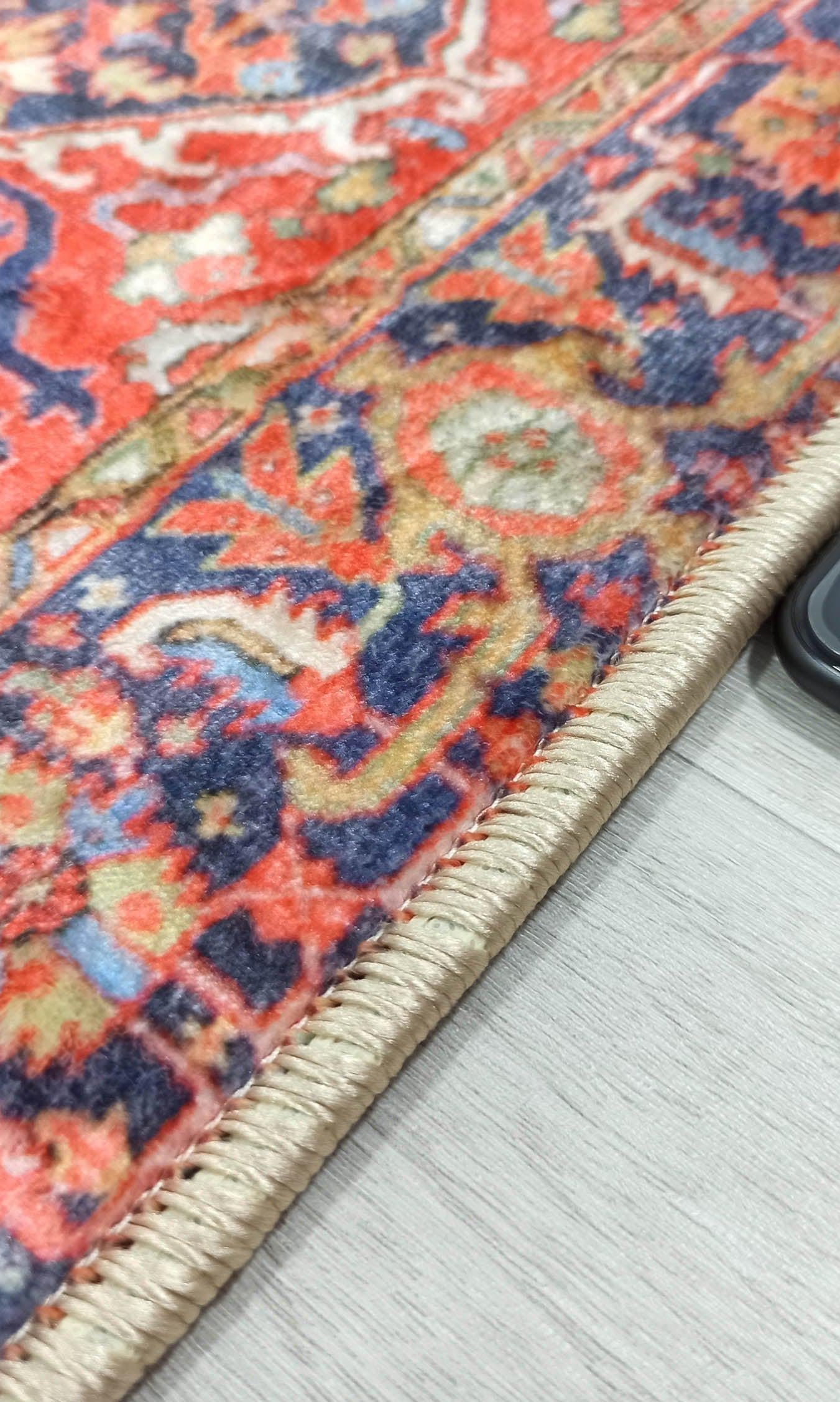 Eliana Red Navy Blue Turkish 2x3 Rug