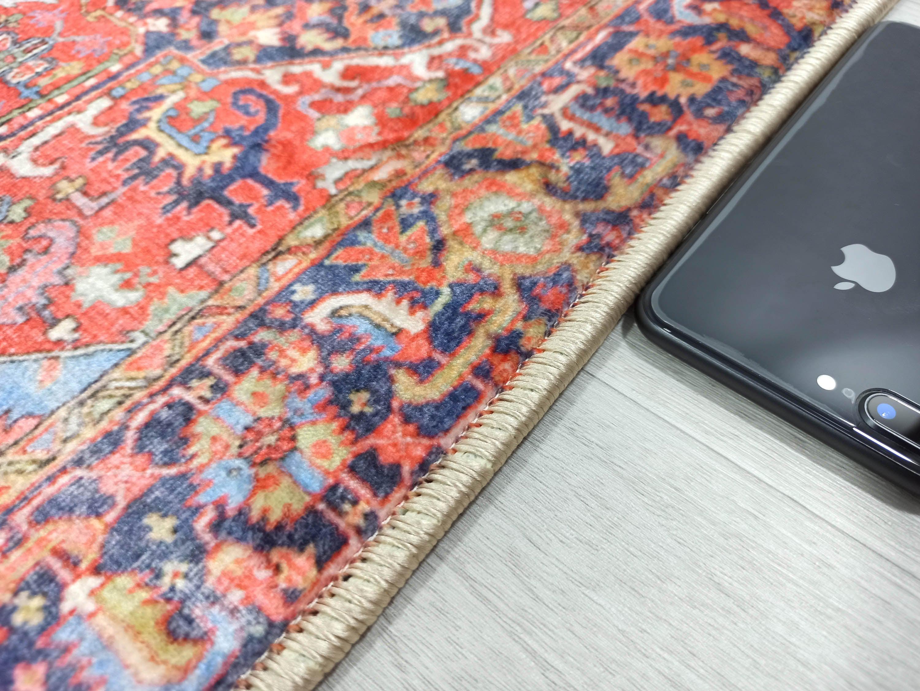 Eliana Red Navy Blue Turkish 2x3 Rug