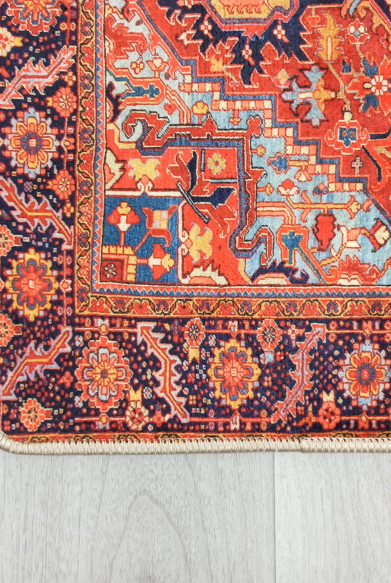Gesina Red Coral Blue Turkish 2x3 Rug