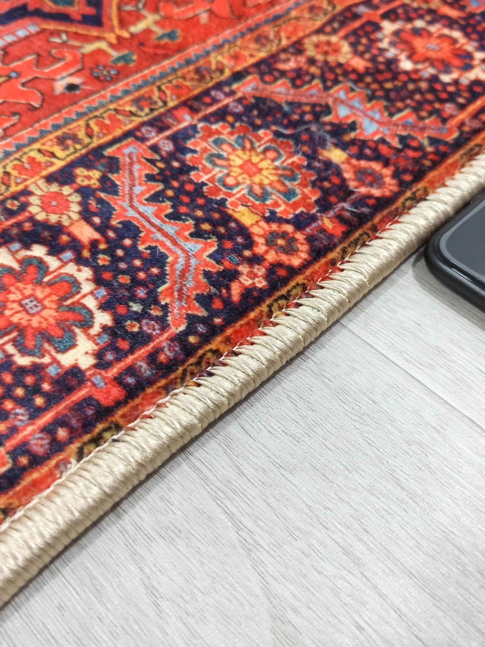 Gesina Red Coral Blue Turkish 2x3 Rug