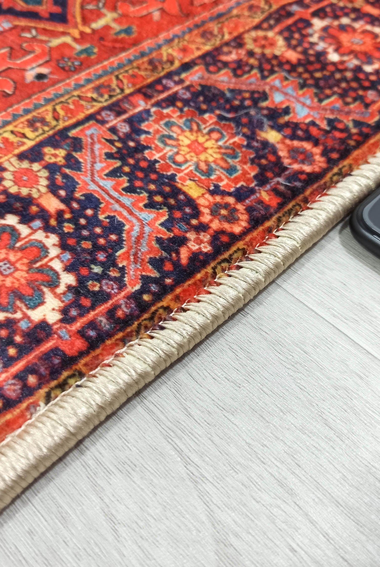 Gesina Red Coral Blue Turkish 2x3 Rug