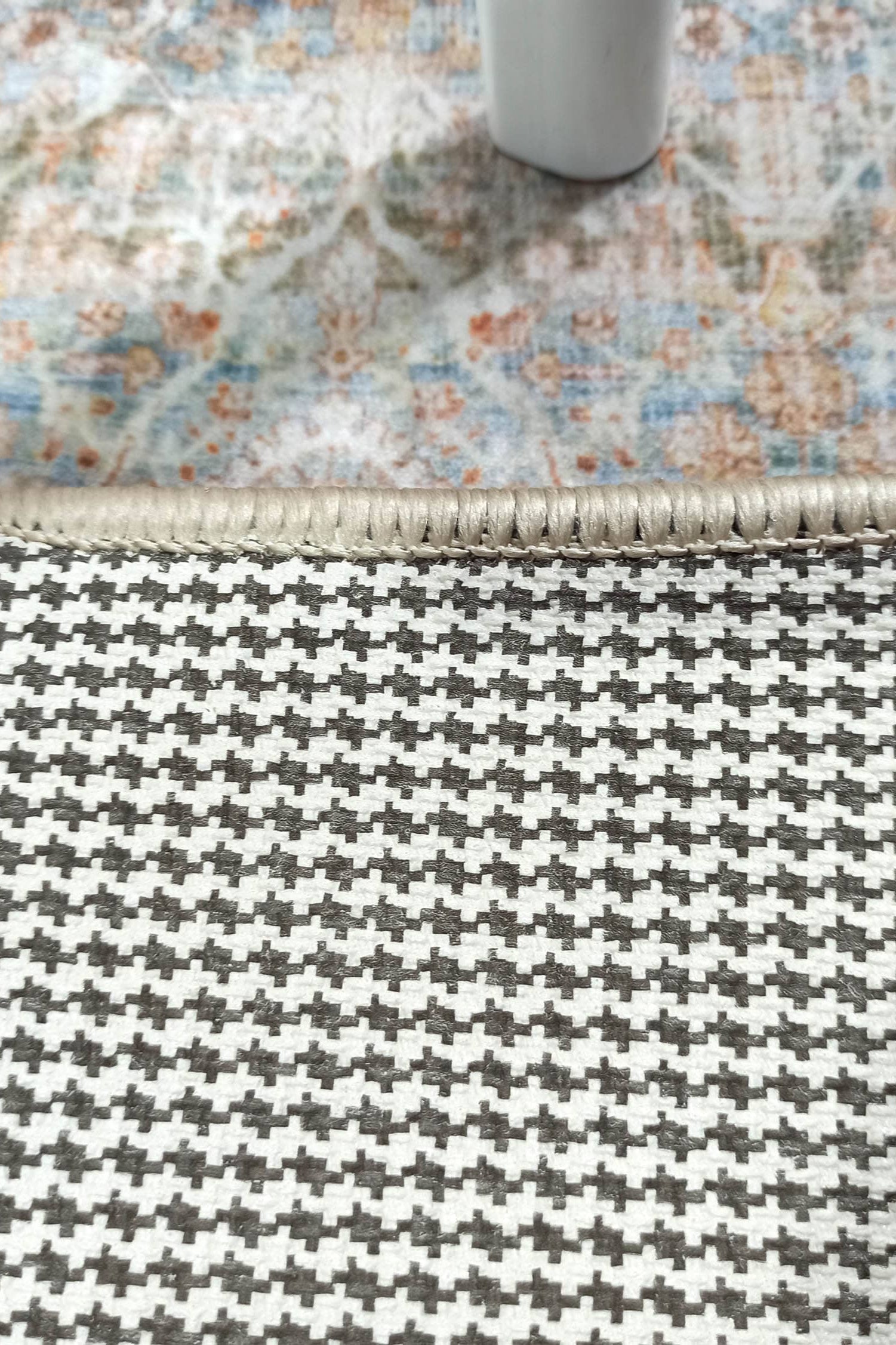 2x3 Persian Rug, Vintage Blue Terracotta Entryway Bedside Door Floor Mat Safe Non slip Bath Bathroom Kitchen Doormat Bohemian Decor Rugs