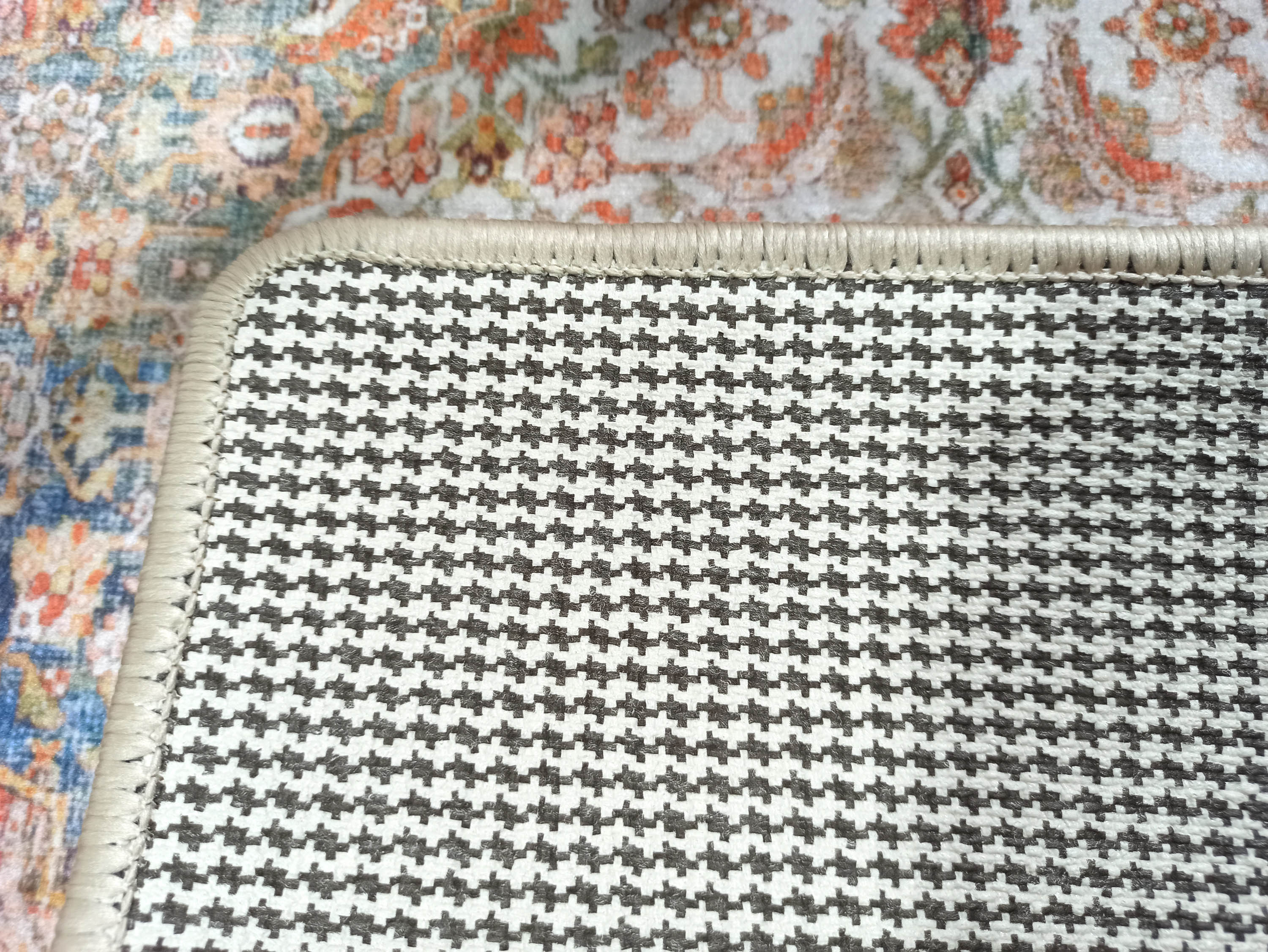 Lexa Terracotta Blue Oriental Persian 2x3 Rug