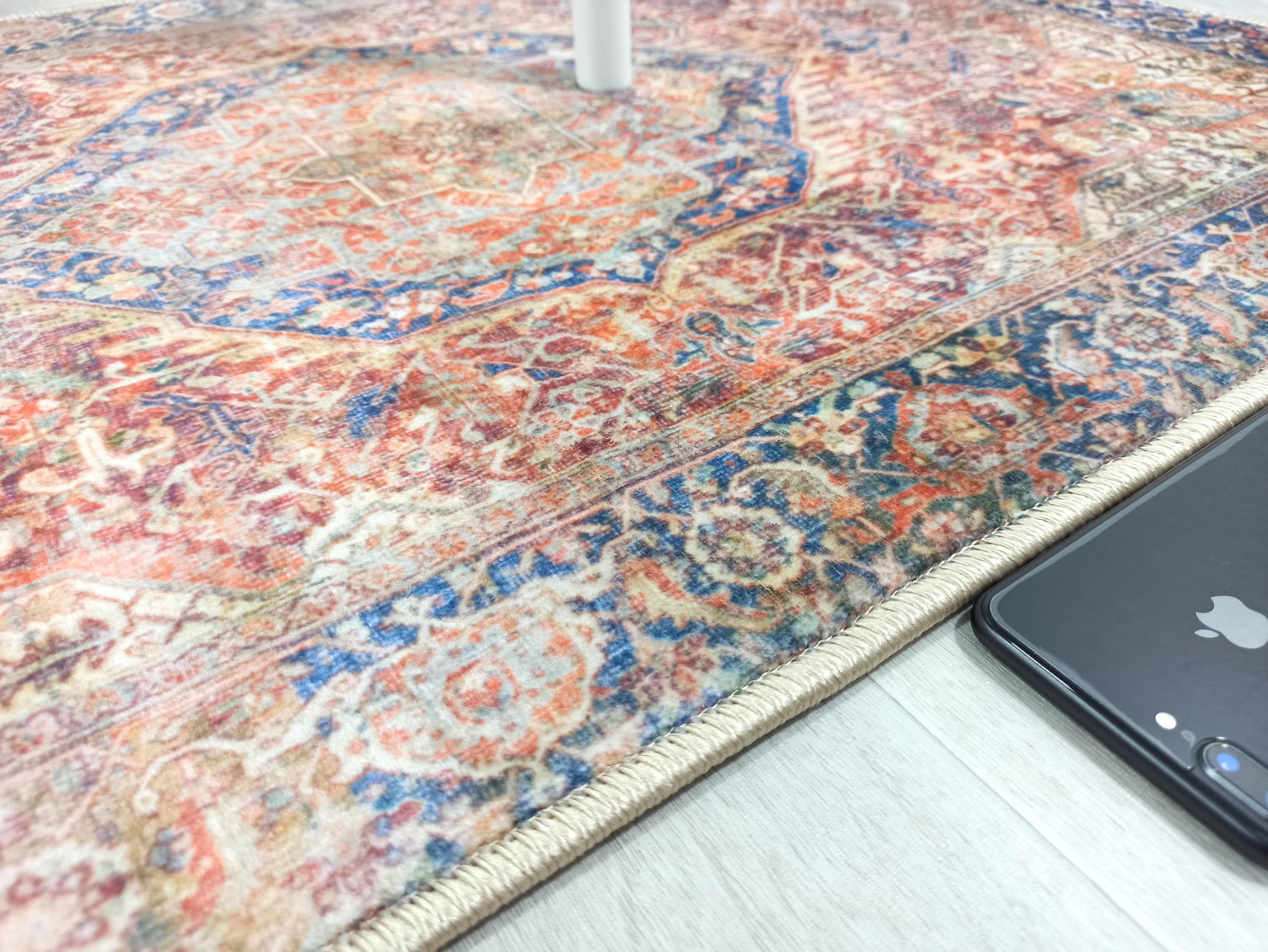 Nayeli Red Terracotta Blue Vintage Persian 2x3 Rug