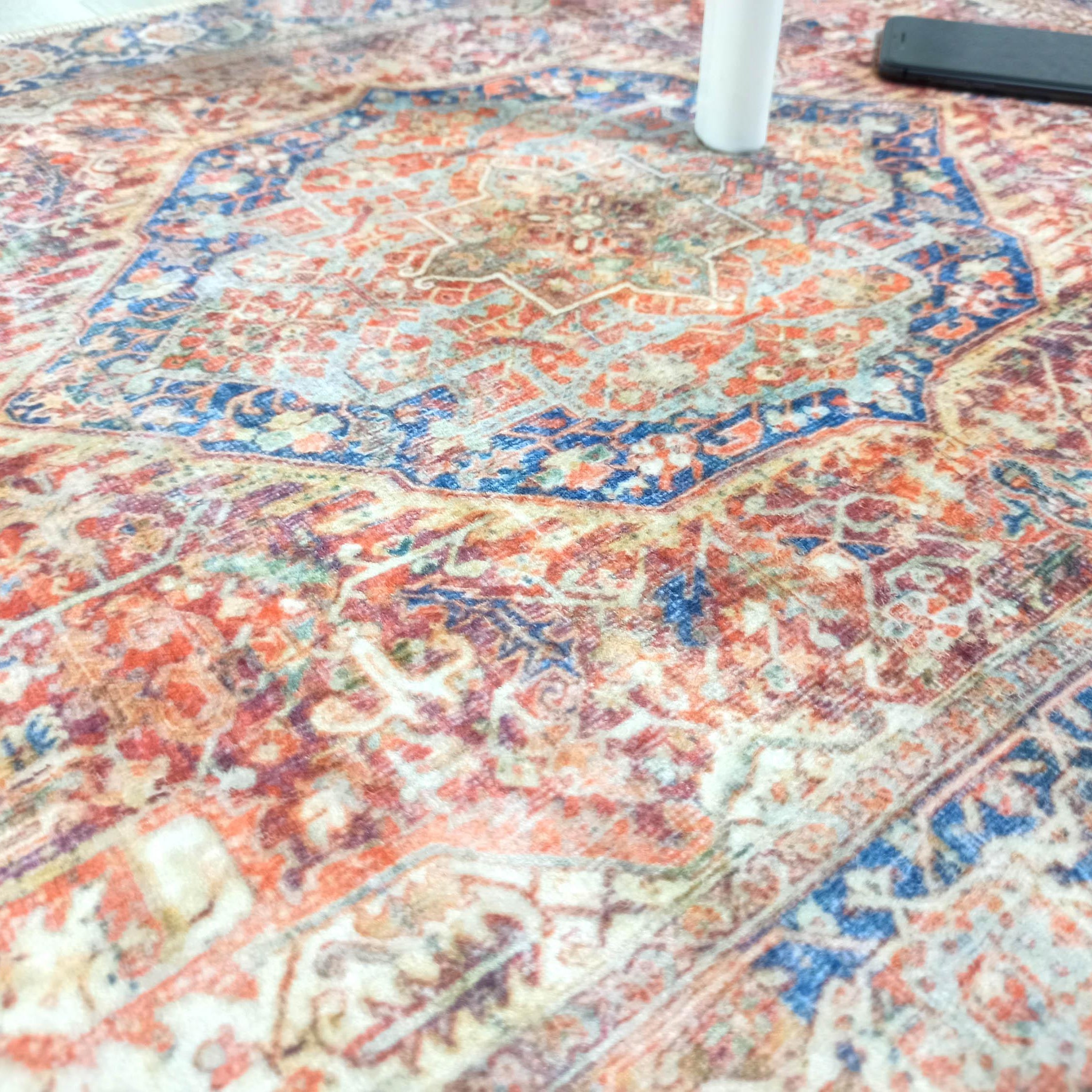 Nayeli Red Terracotta Blue Vintage Persian 2x3 Rug