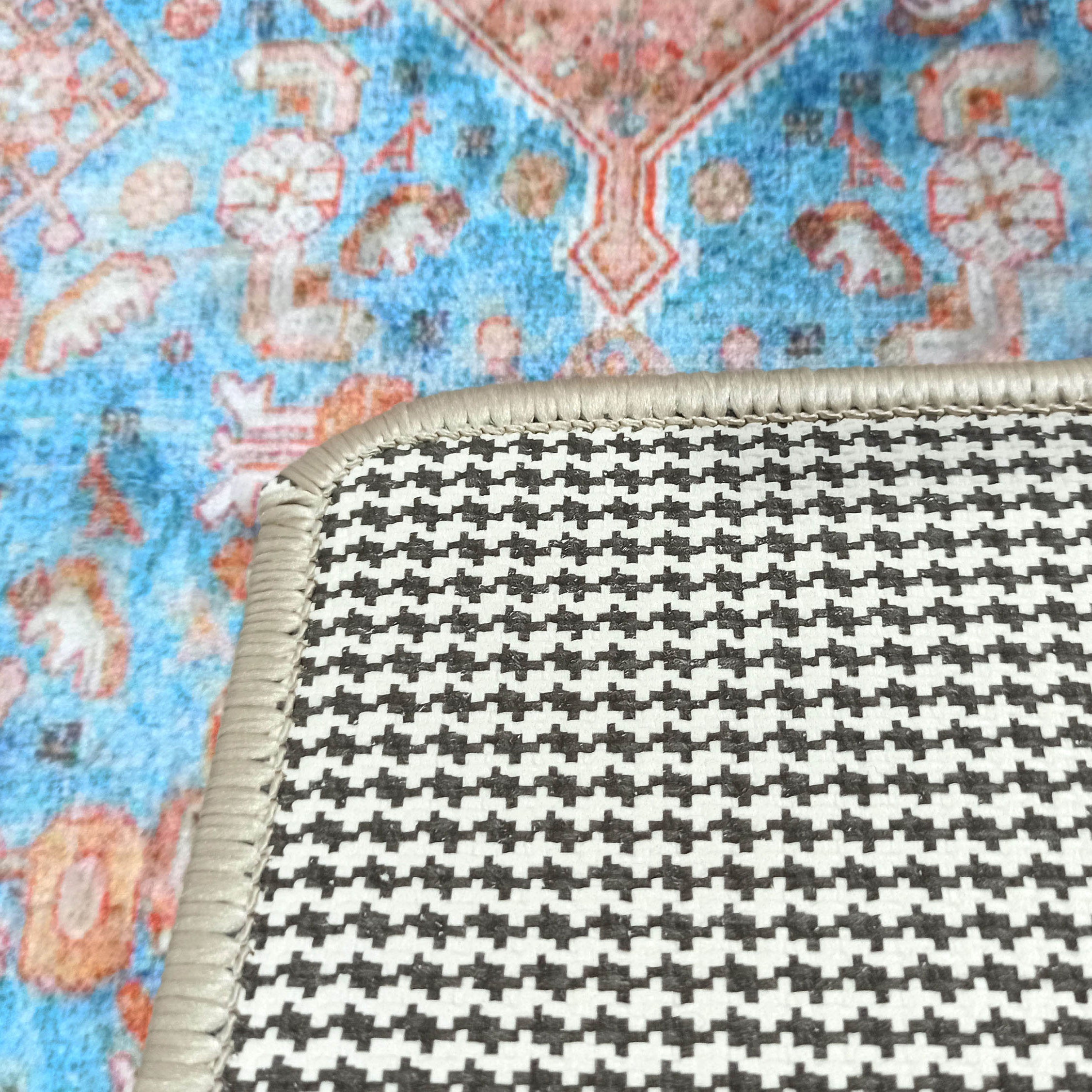 Hosanna Faded Blue Beige Terracotta Persian 2x3 Rug