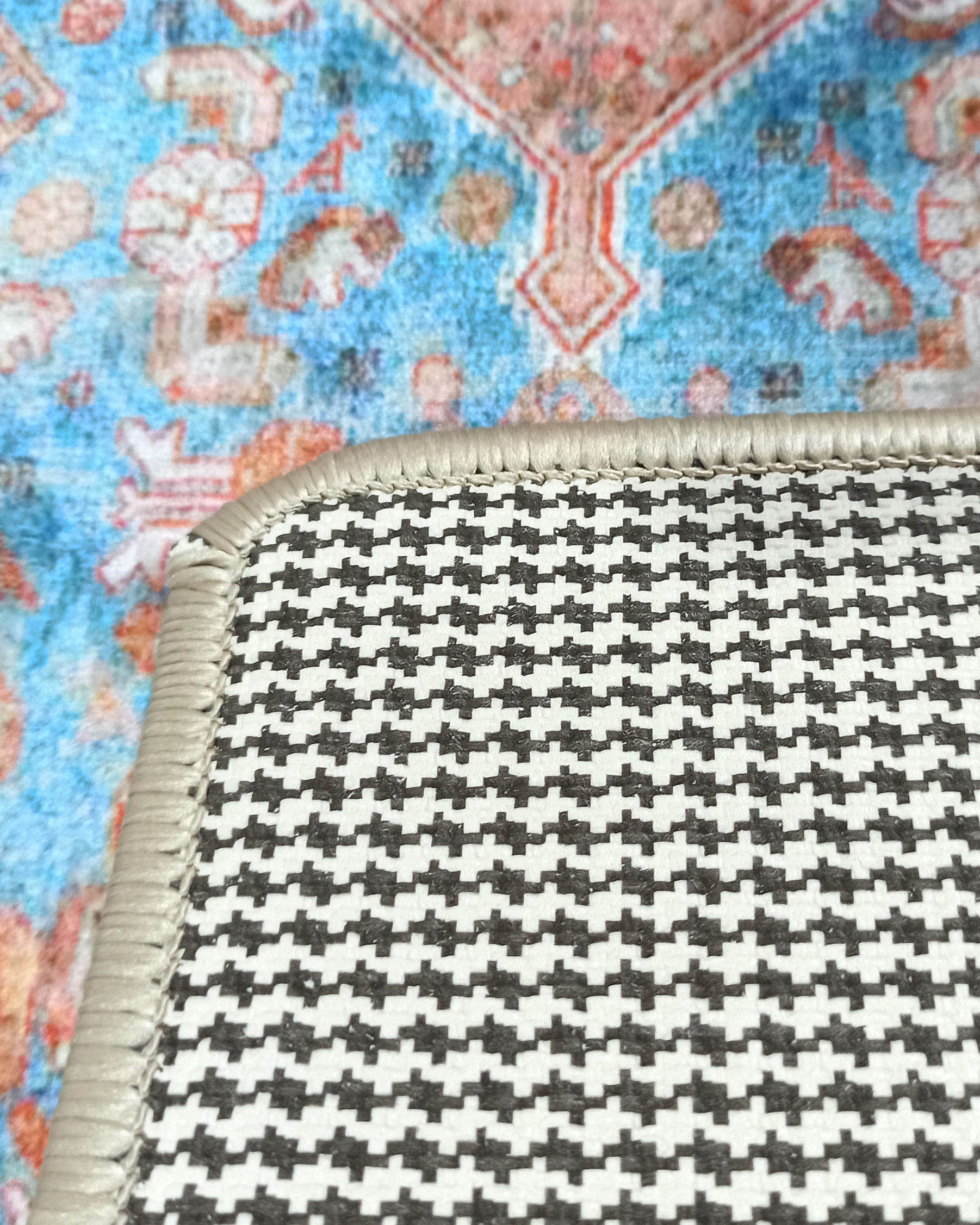 Hosanna Faded Blue Beige Terracotta Persian 2x3 Rug