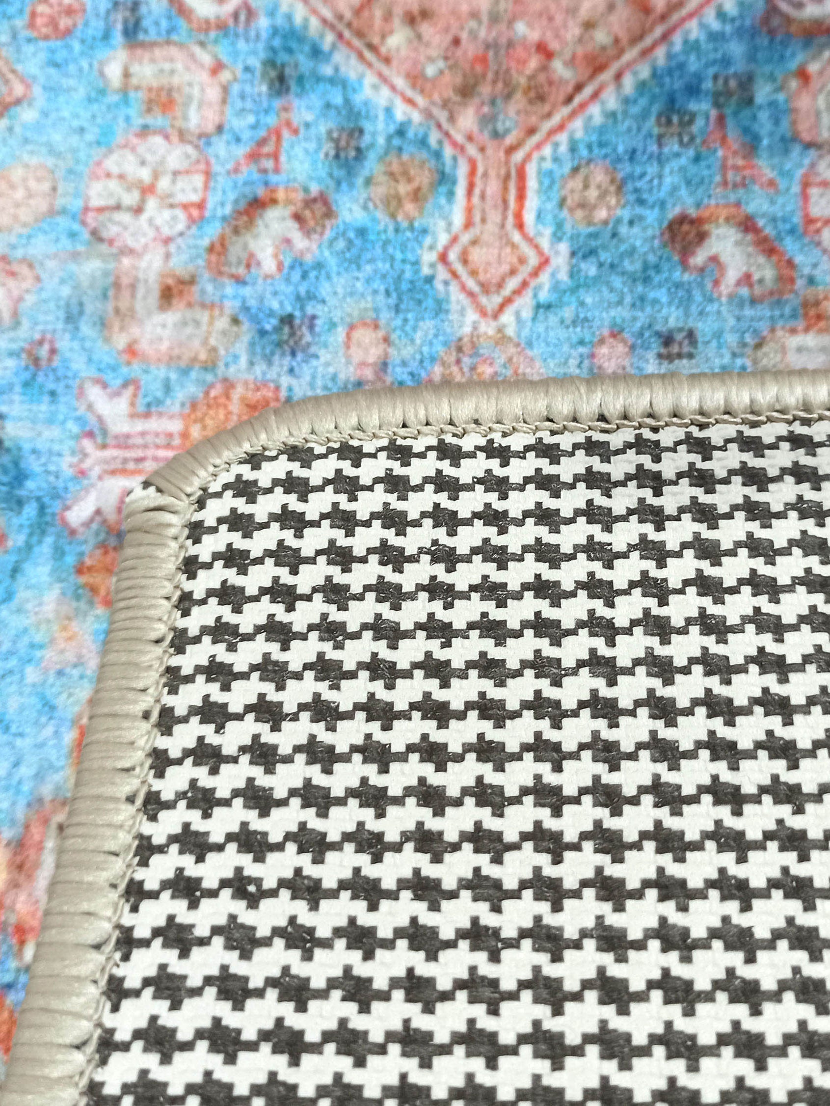 Hosanna Faded Blue Beige Terracotta Persian 2x3 Rug