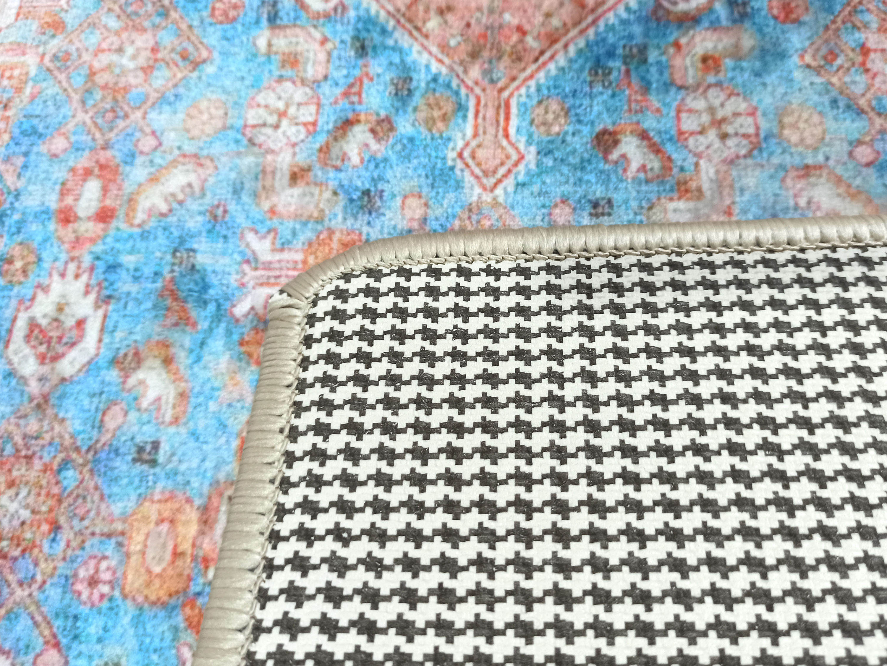 Hosanna Faded Blue Beige Terracotta Persian 2x3 Rug