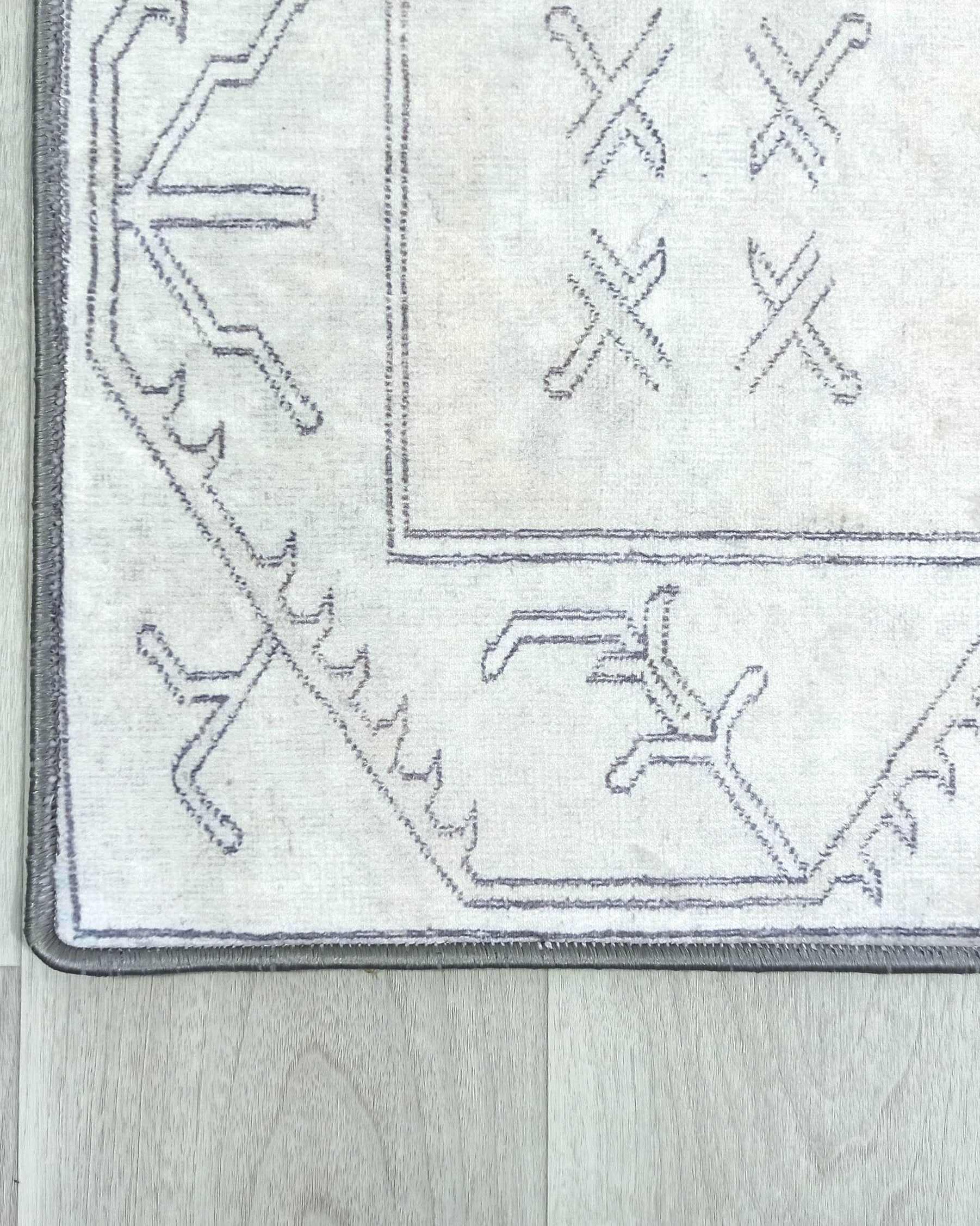 Flinda Neutral Gray Turkish Small 2x3 Rug