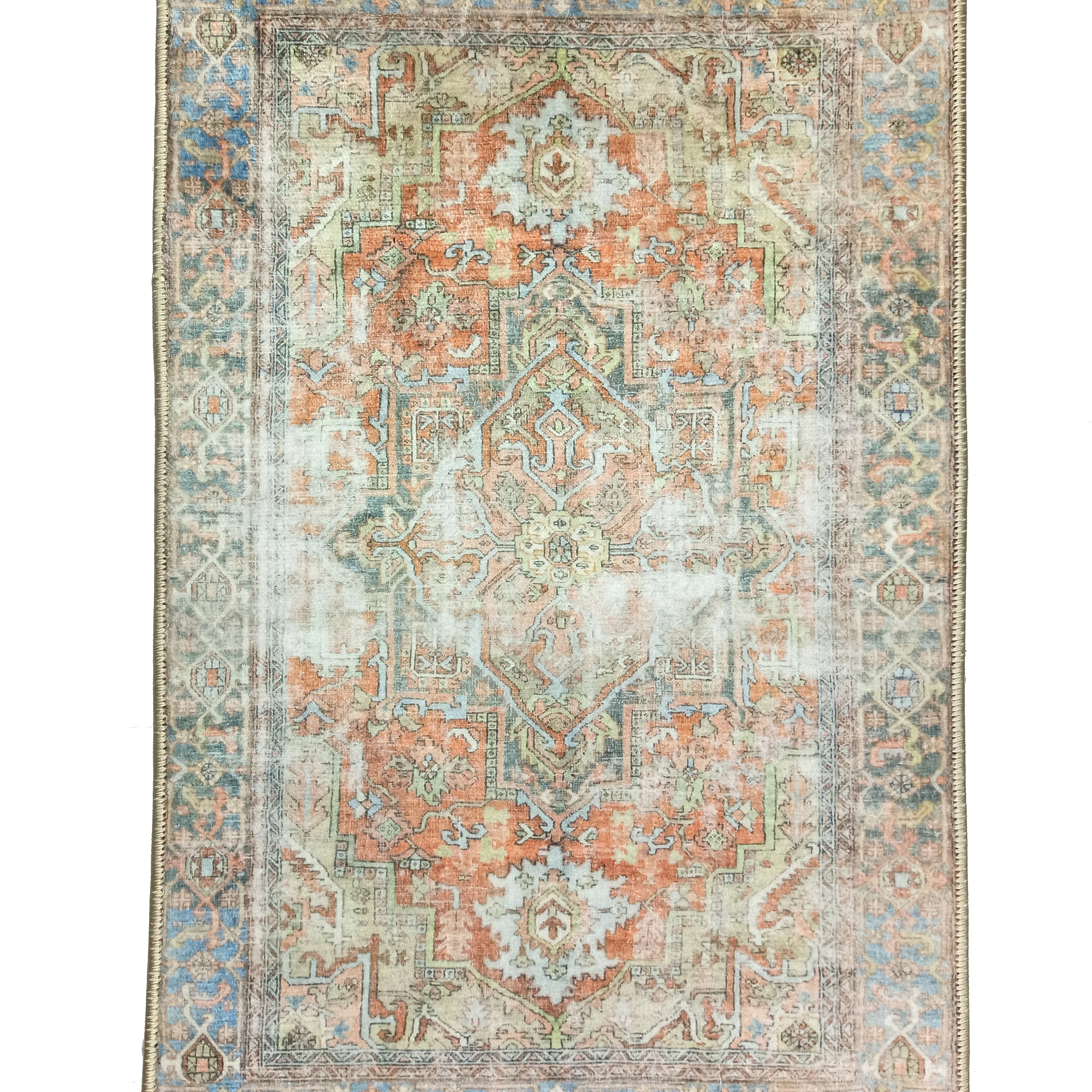 Tinsley Terracotta Blue Persian 2x3 Rug