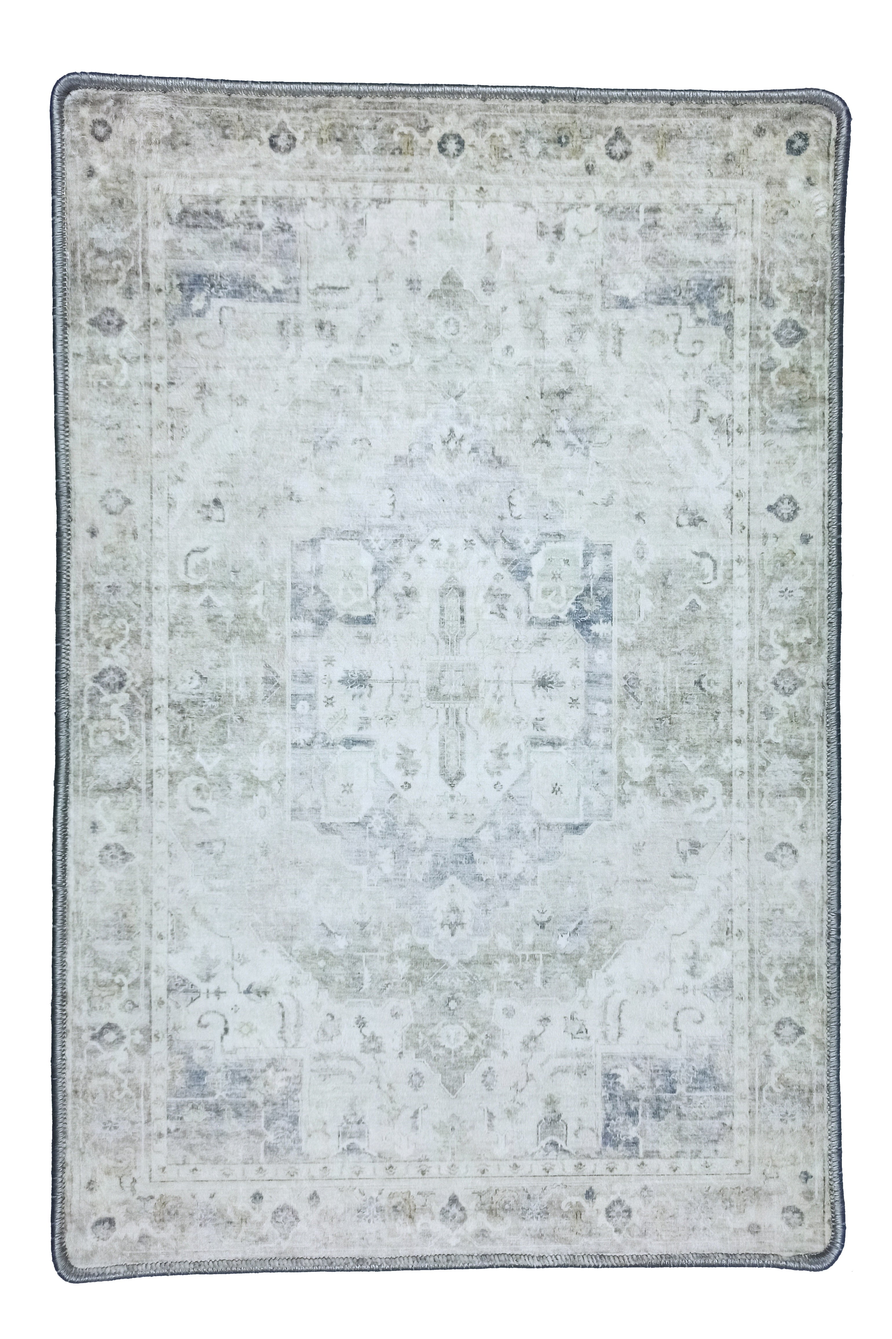 Landy Neutral Gray Heriz Persian 2x3 Rug