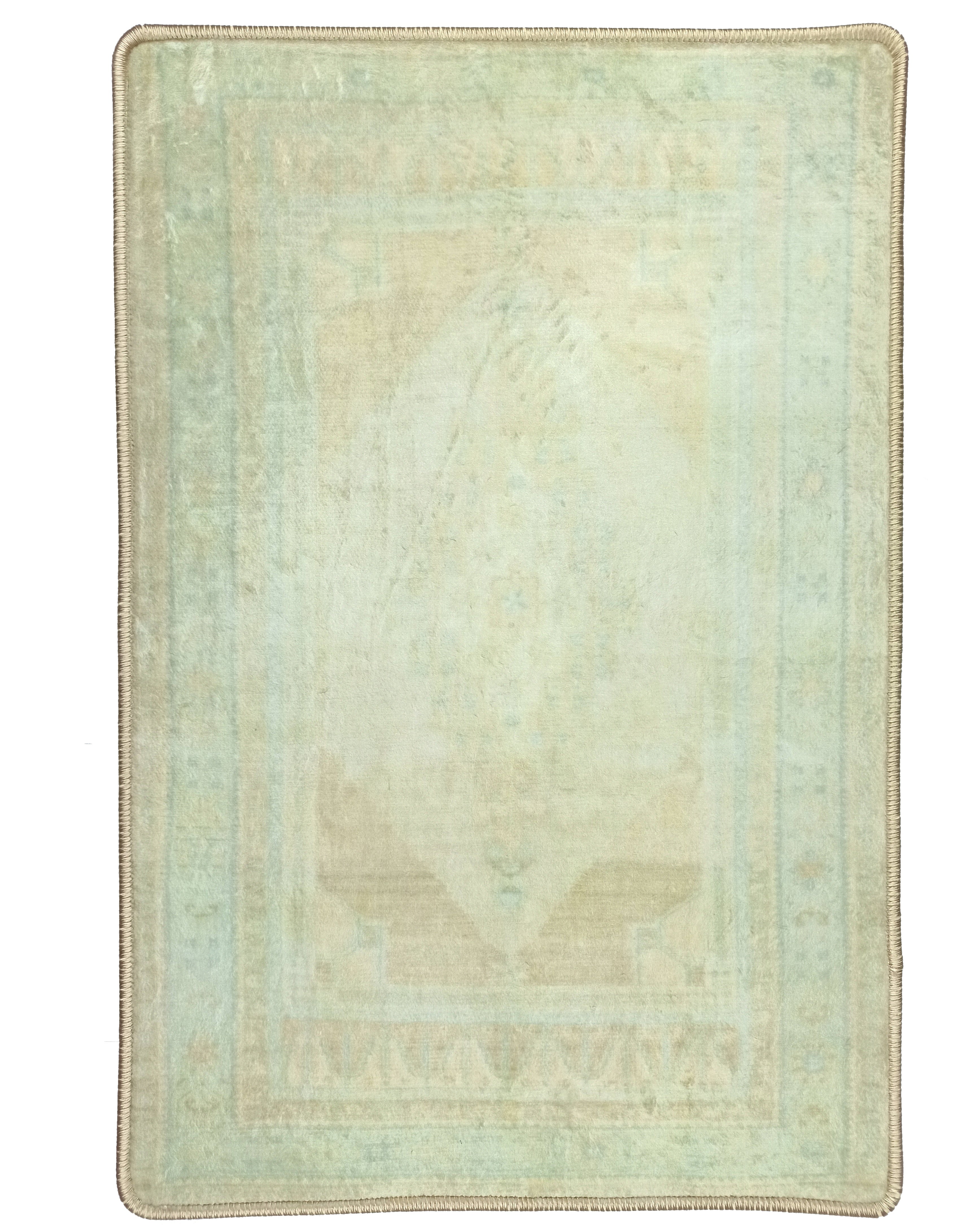Ila Natural Beige-Blush Yellow Greenish Turkish 2x3 Rug