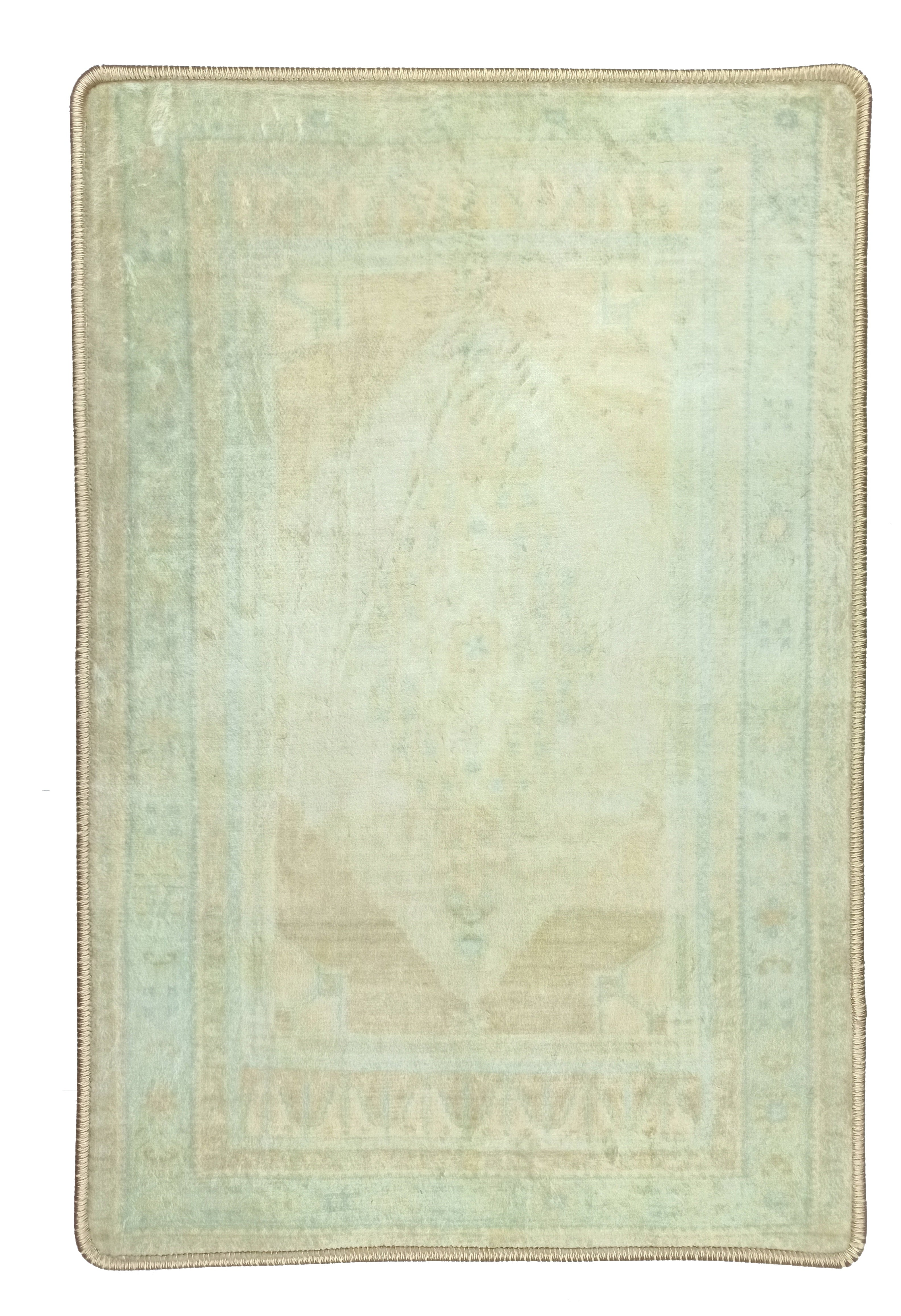 Ila Natural Beige-Blush Yellow Greenish Turkish 2x3 Rug
