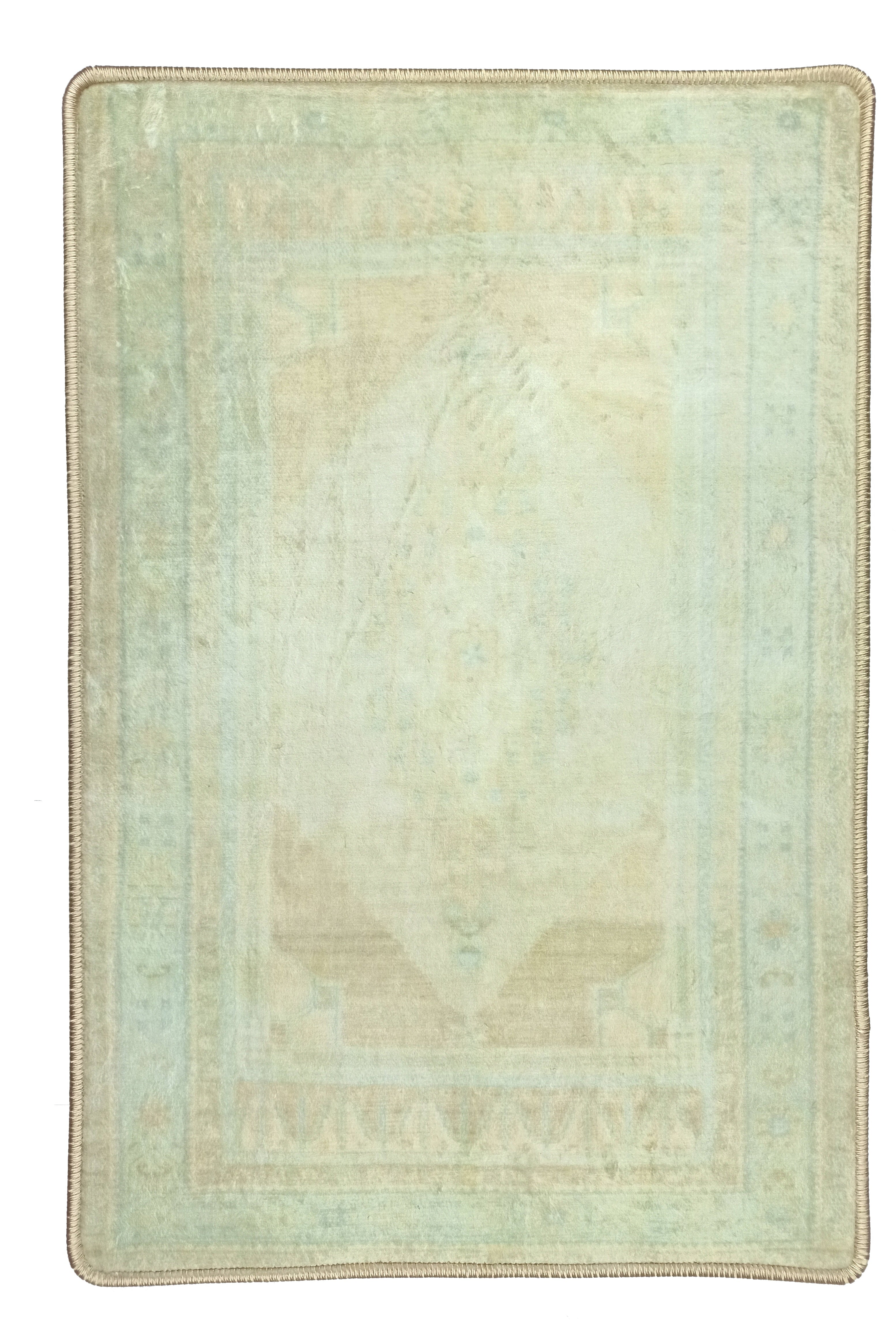 Ila Natural Beige-Blush Yellow Greenish Turkish 2x3 Rug