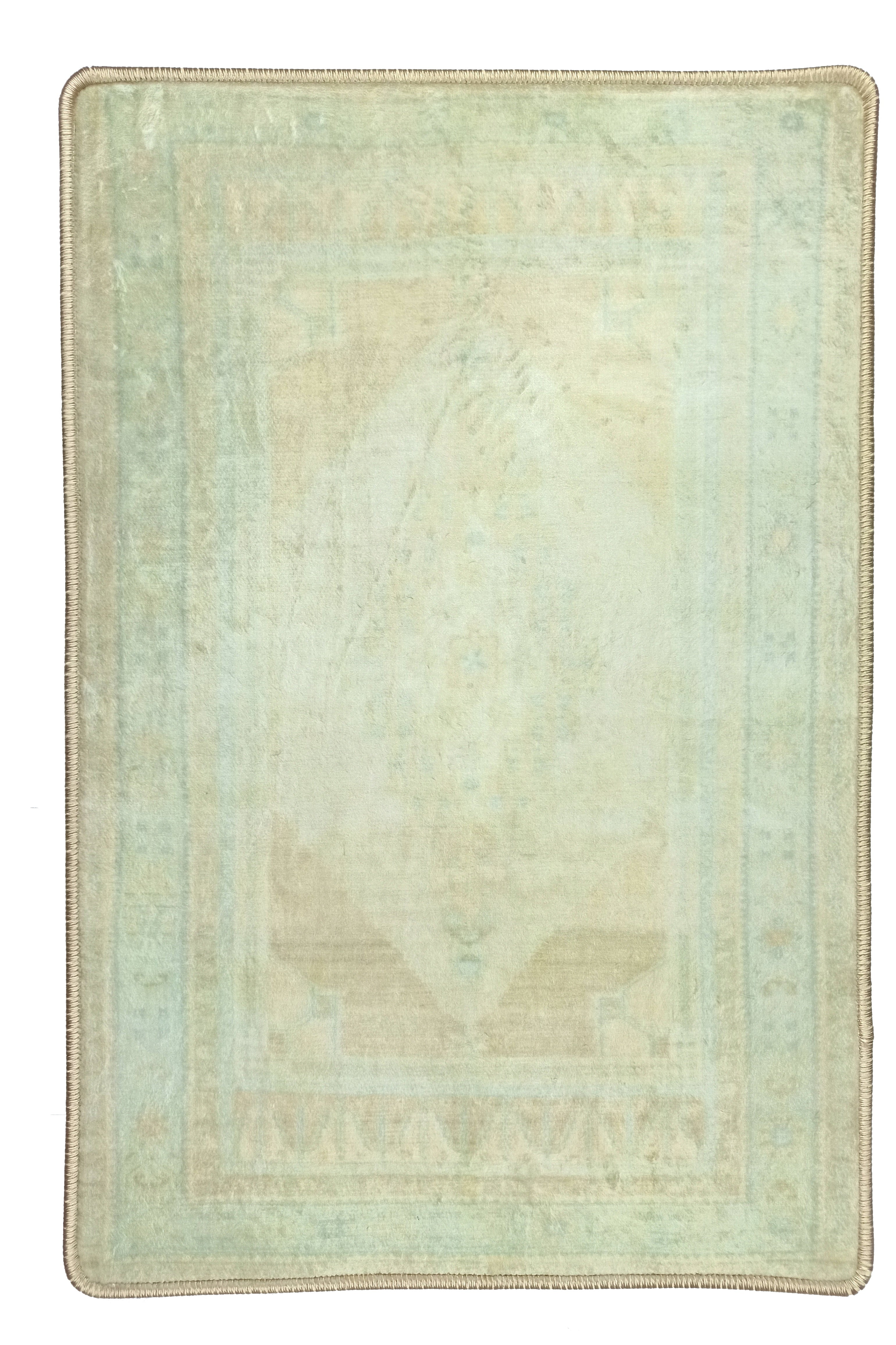 Ila Natural Beige-Blush Yellow Greenish Turkish 2x3 Rug