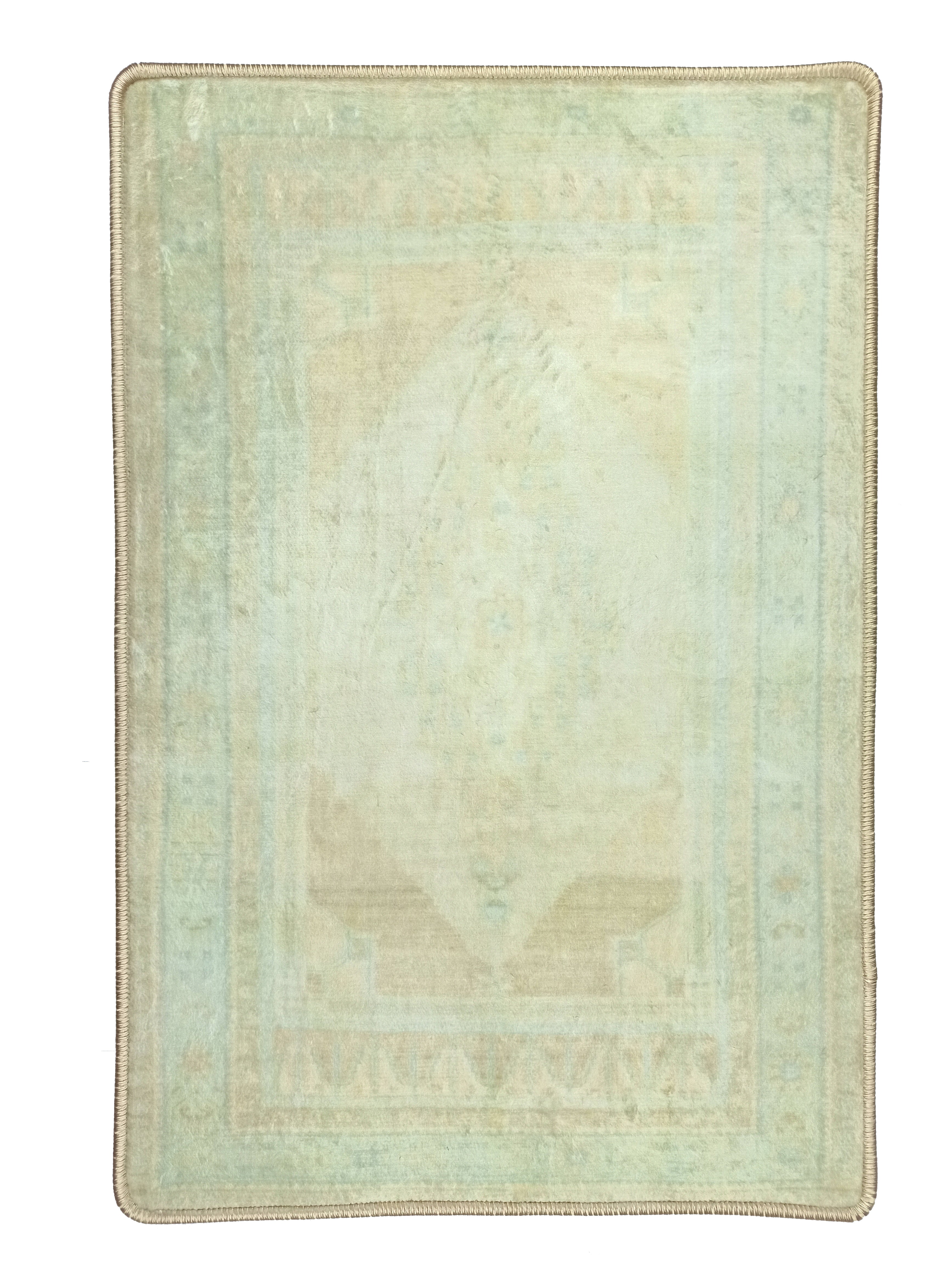 Ila Natural Beige-Blush Yellow Greenish Turkish 2x3 Rug
