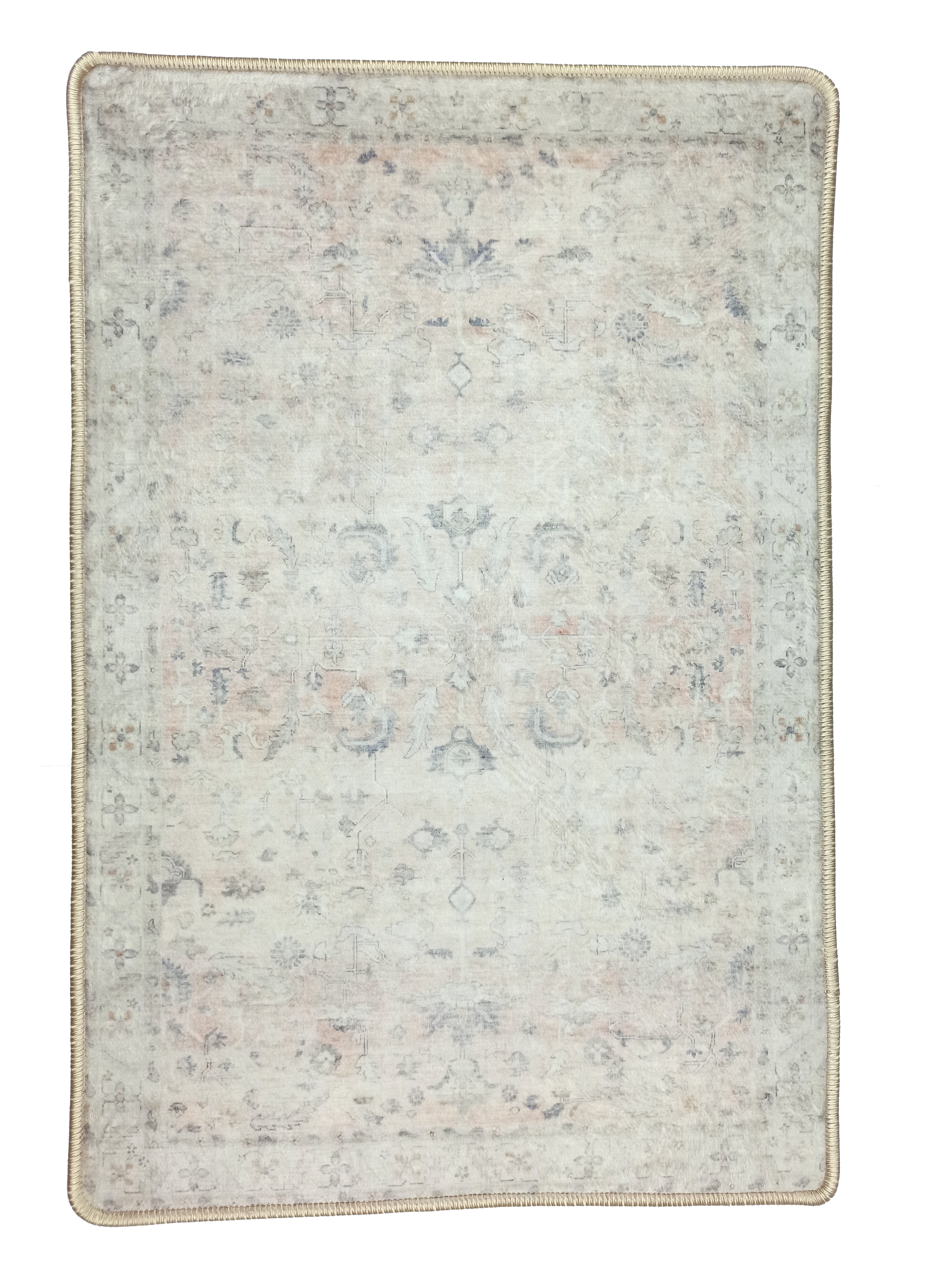 Azalea Neutral Beige Blush Orange Oushak 2x3 Rug