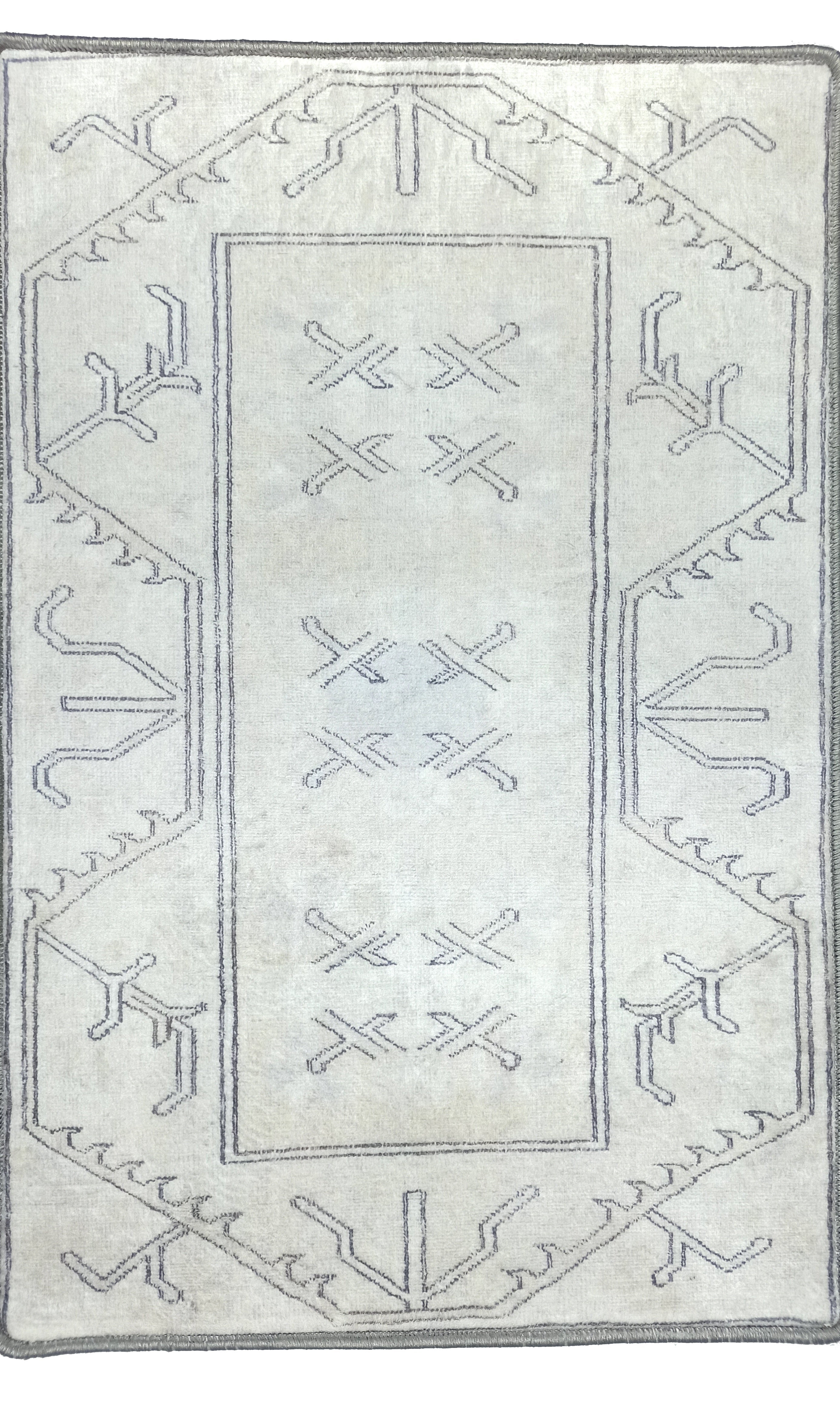 Flinda Neutral Gray Turkish Small 2x3 Rug
