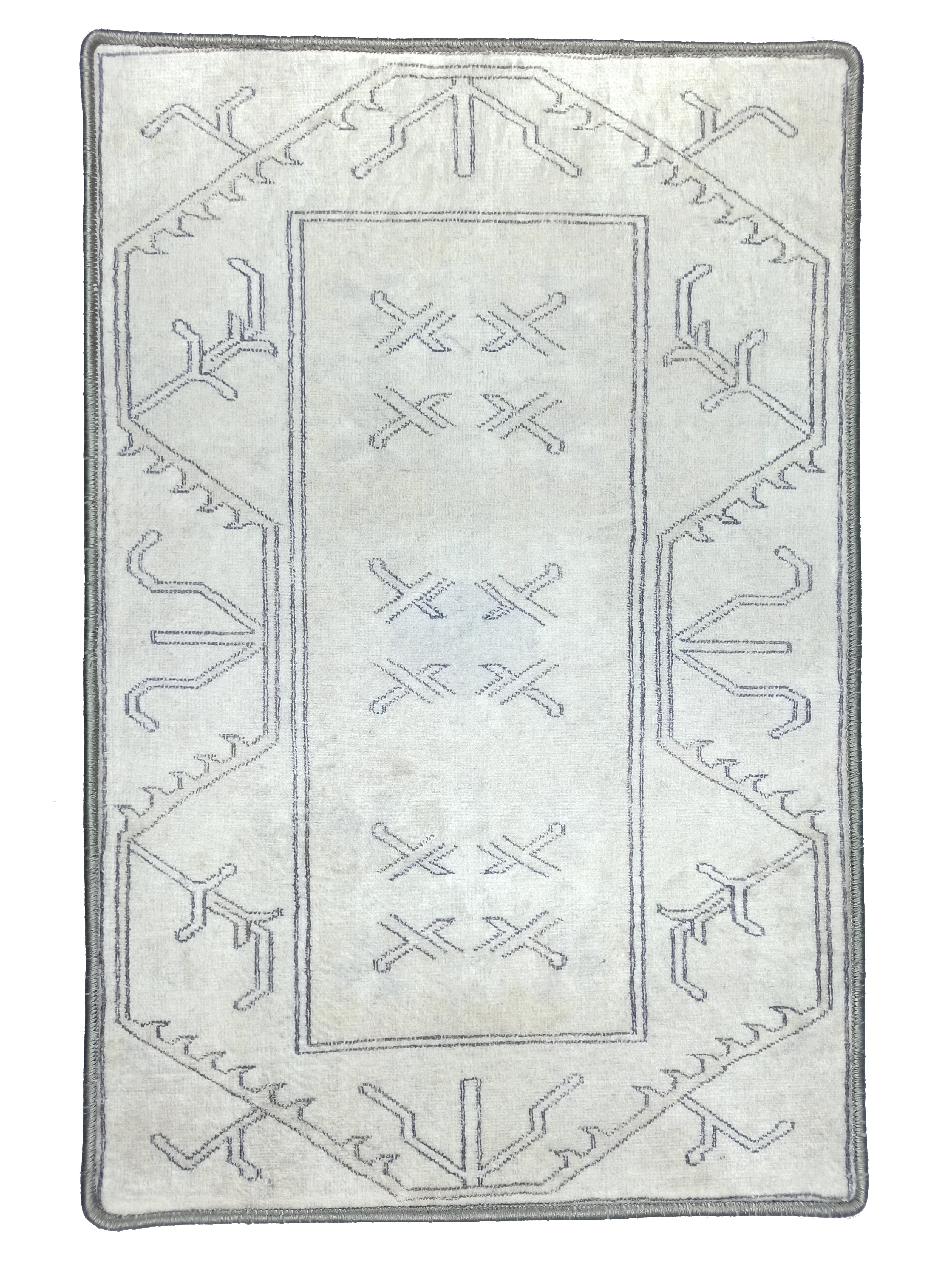 Flinda Neutral Gray Turkish Small 2x3 Rug