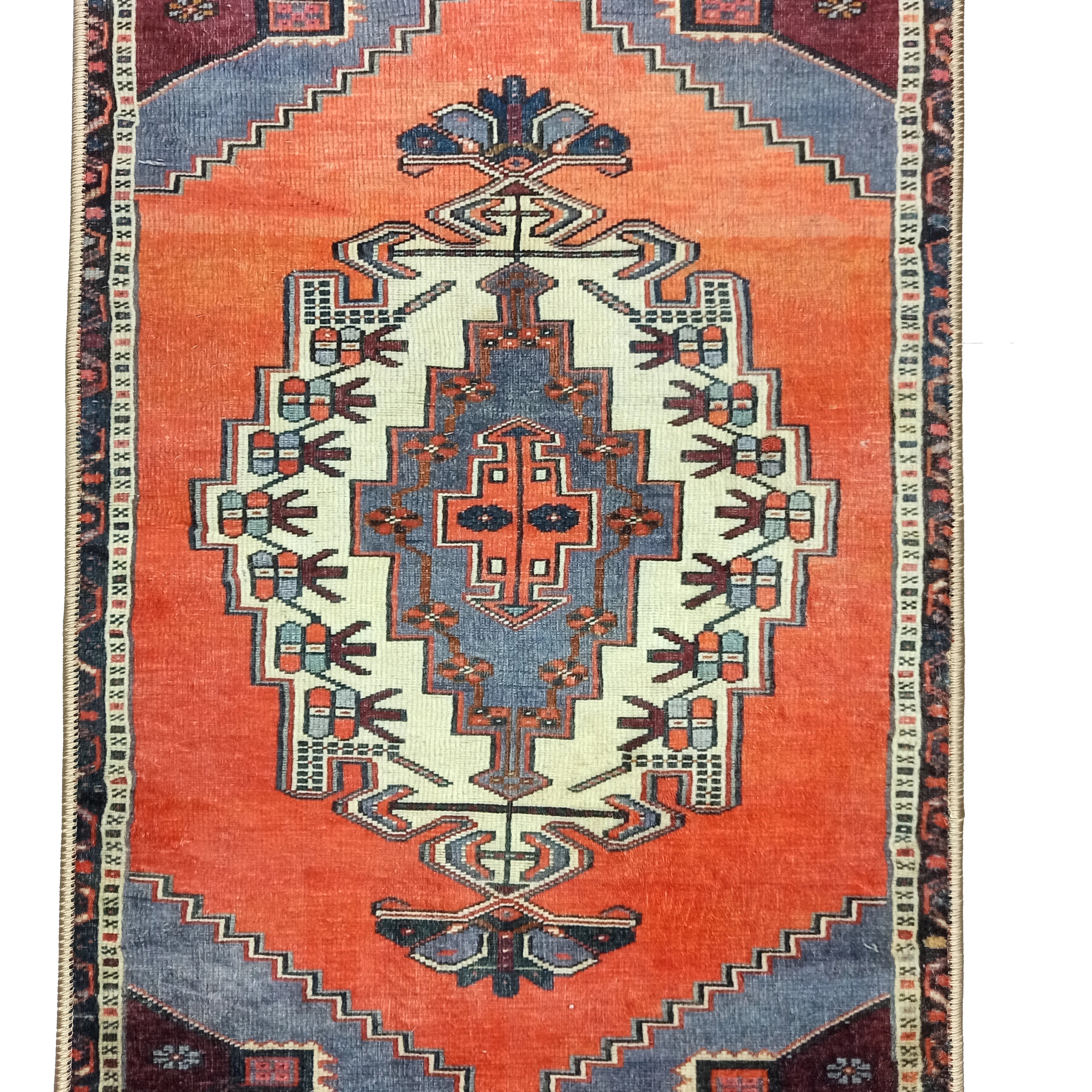 Kaci Brunt Orange Coral Turkish 2x3 Rug